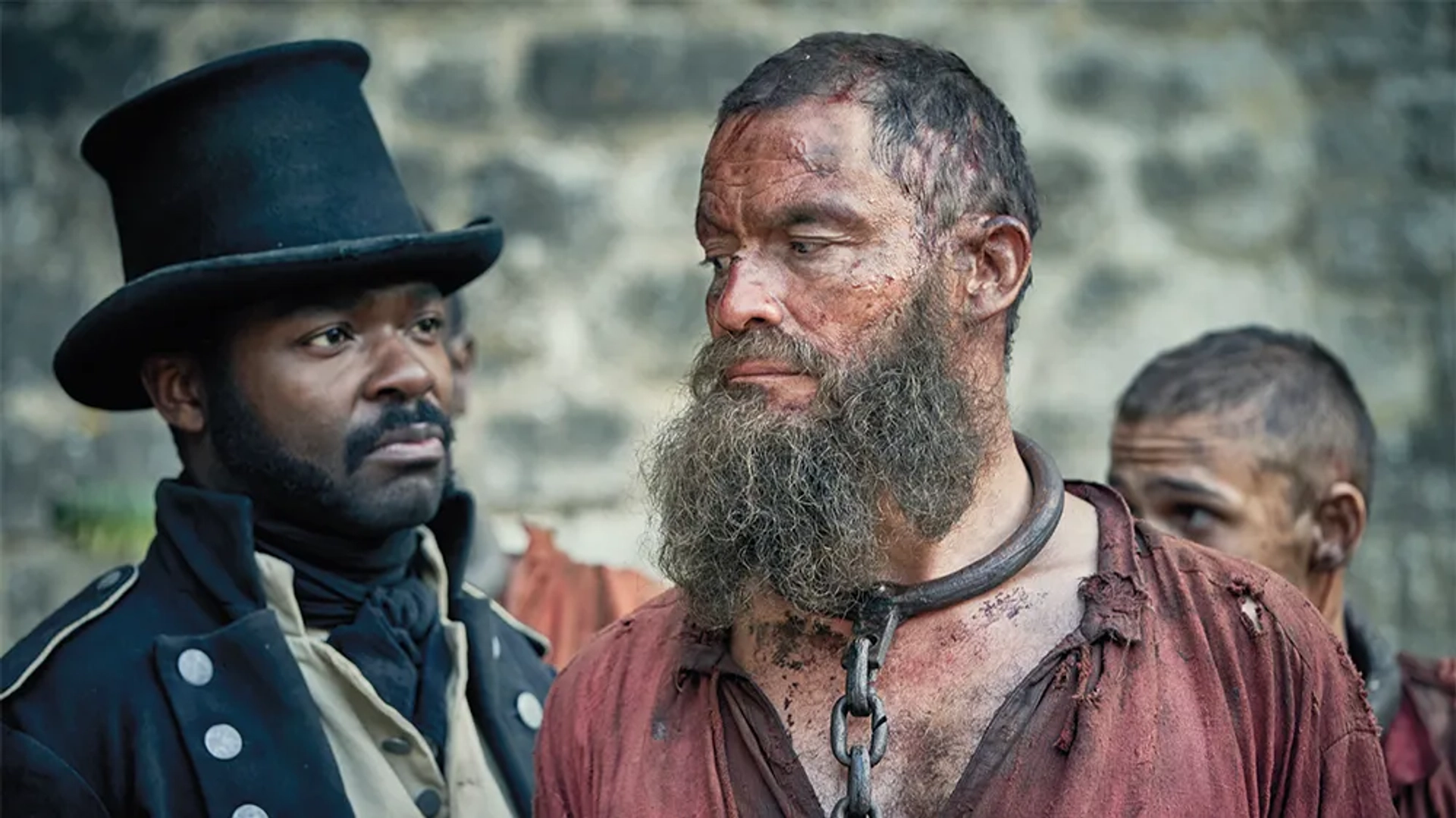 David Oyelowo and Dominic West in Les Misérables (2018)