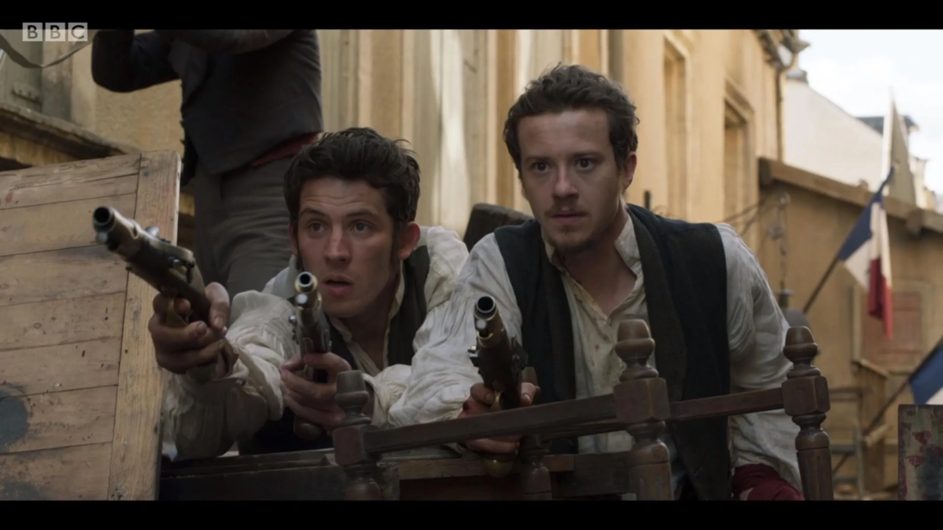 Joseph Quinn and Josh O'Connor in Les Misérables (2018)