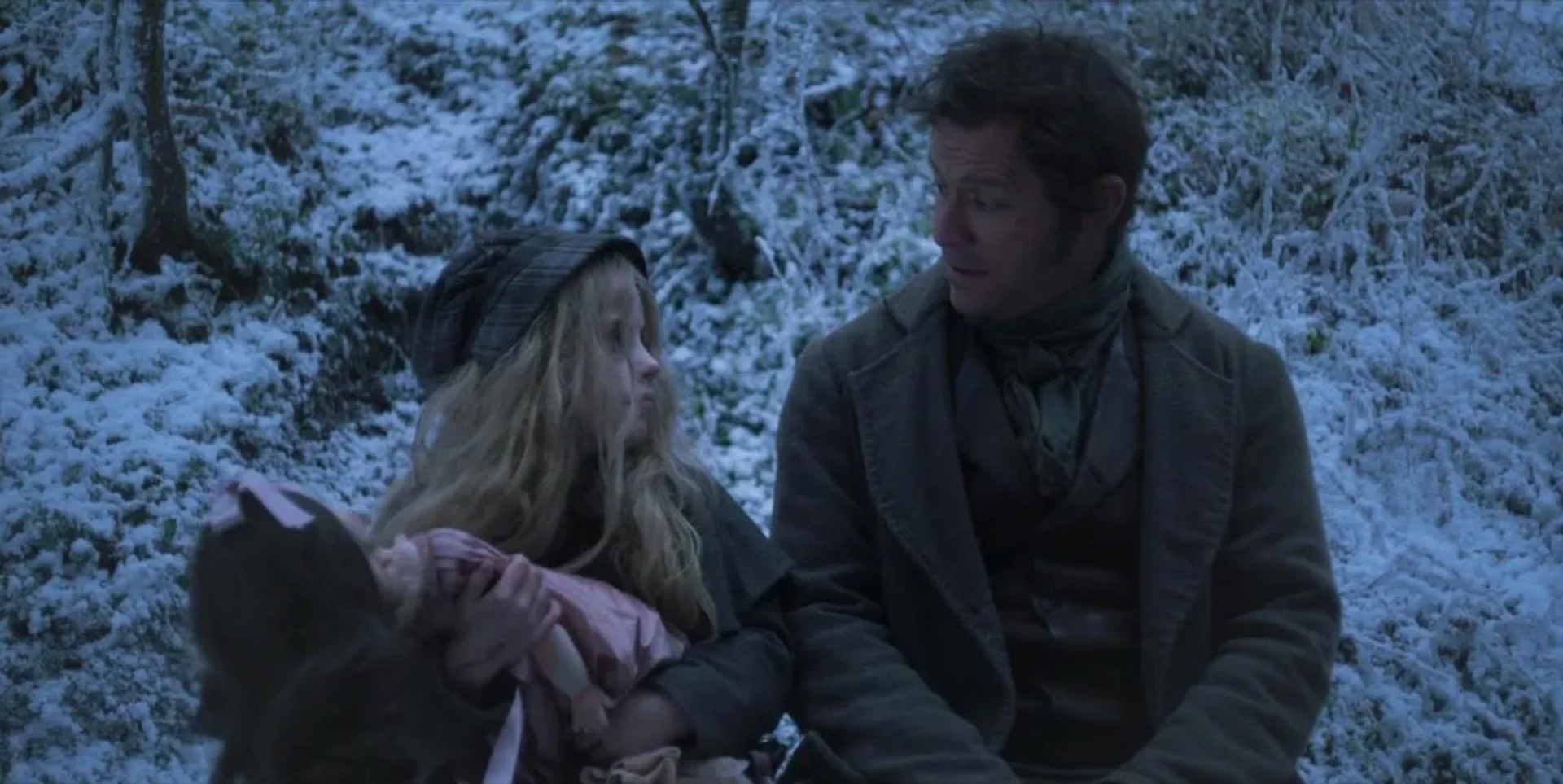 Dominic West and Lia Giovanelli in Les Misérables (2018)