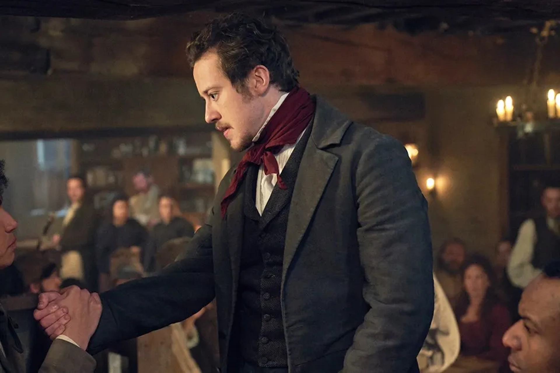 Joseph Quinn and Archie Madekwe in Les Misérables (2018)