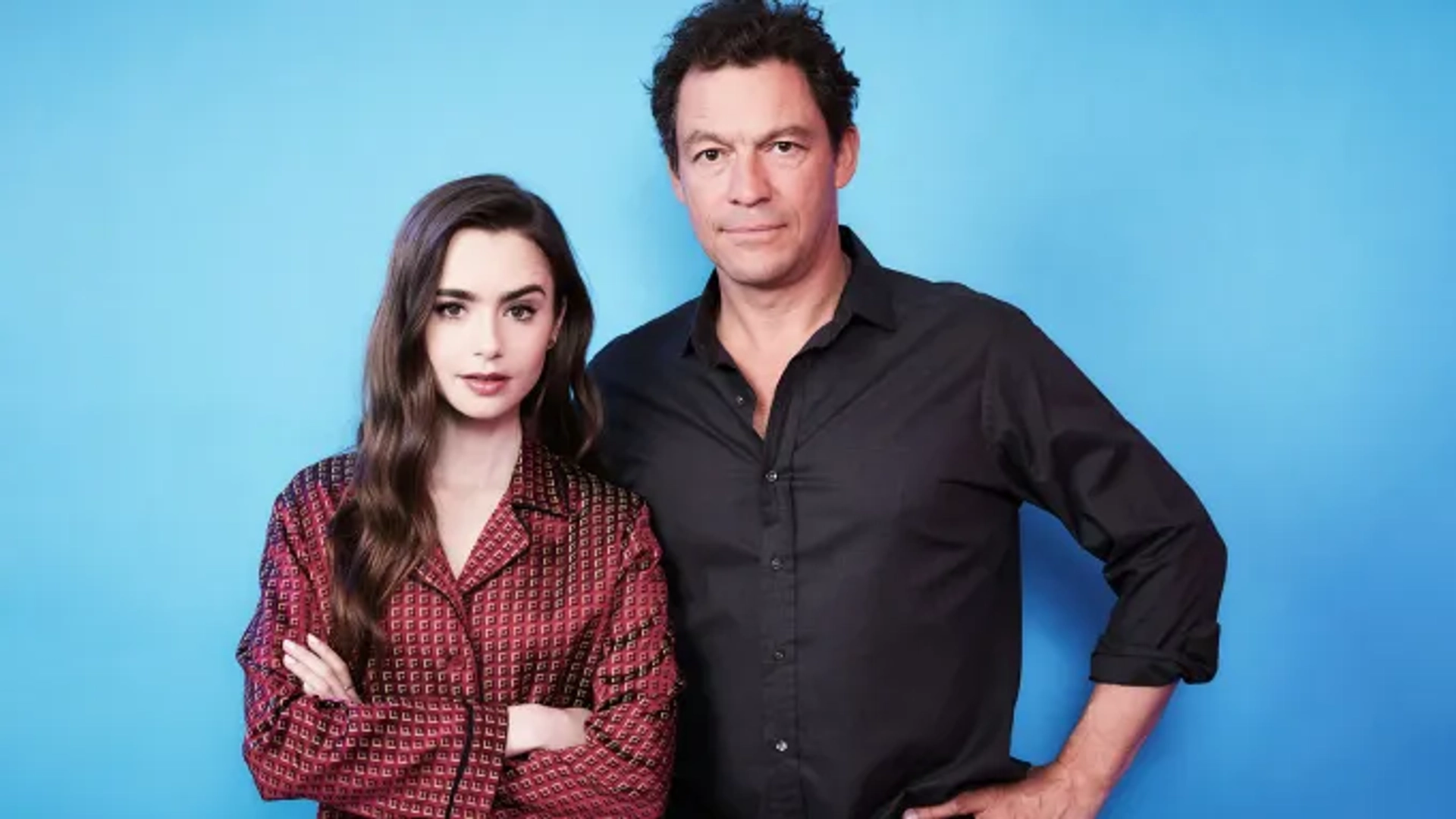 Dominic West and Lily Collins at an event for Les Misérables (2018)