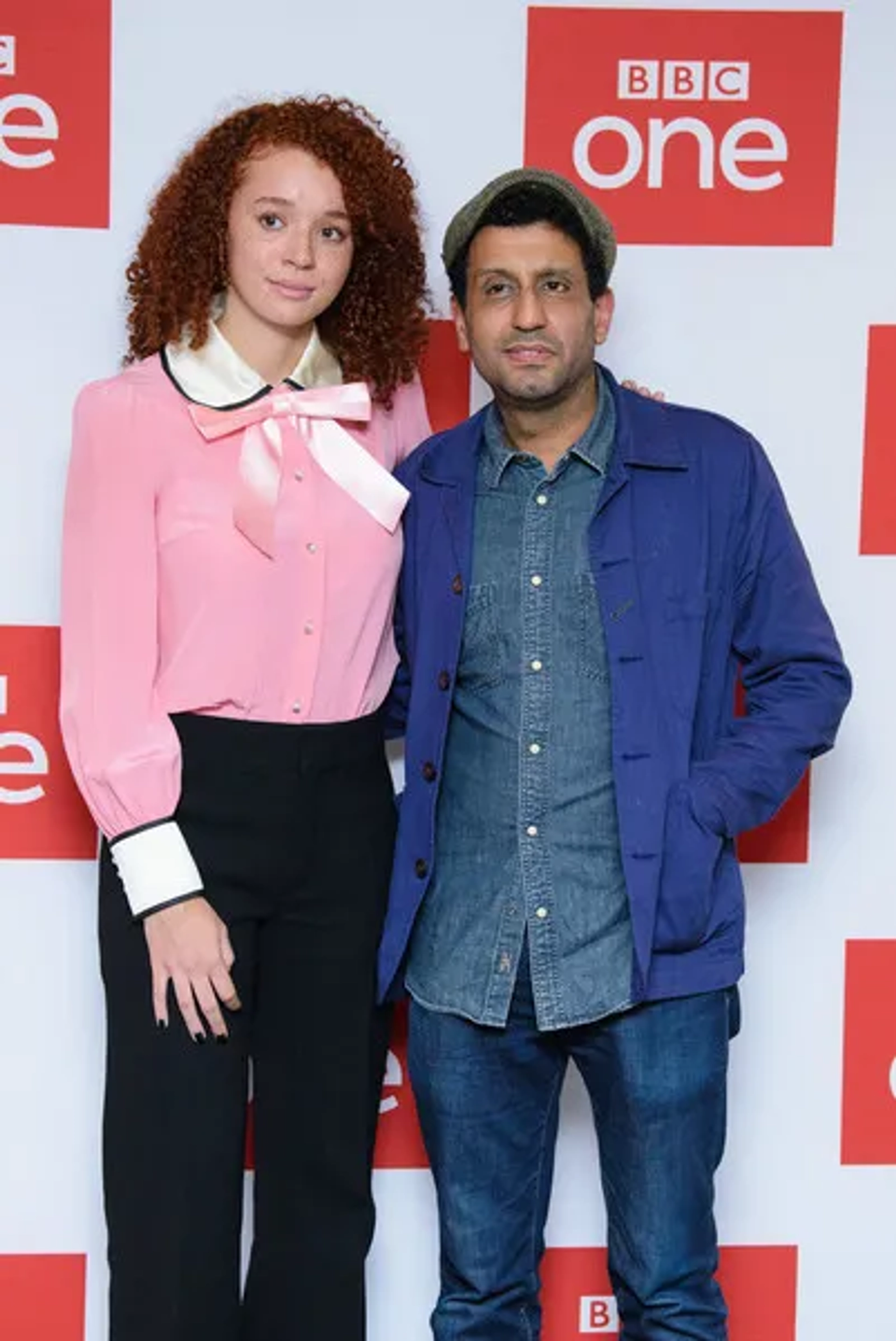 Adeel Akhtar and Erin Kellyman at an event for Les Misérables (2018)