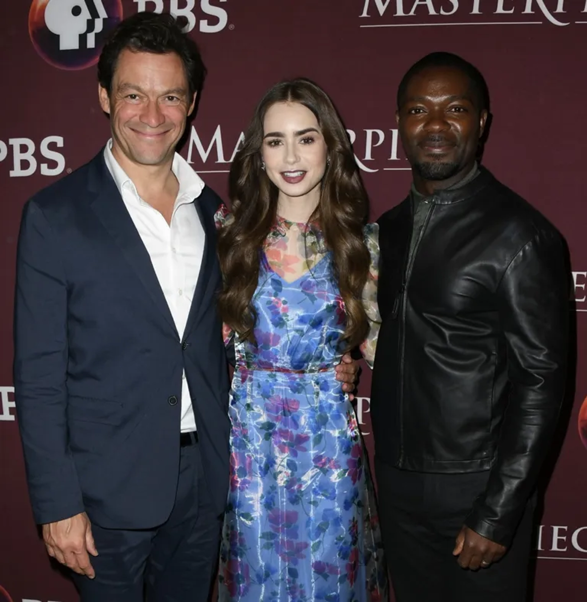 David Oyelowo, Dominic West, and Lily Collins at an event for Les Misérables (2018)