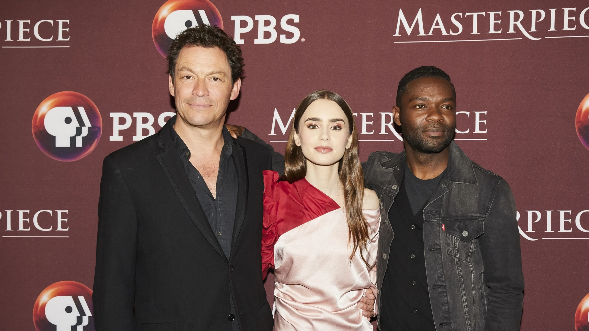 David Oyelowo, Dominic West, and Lily Collins at an event for Les Misérables (2018)