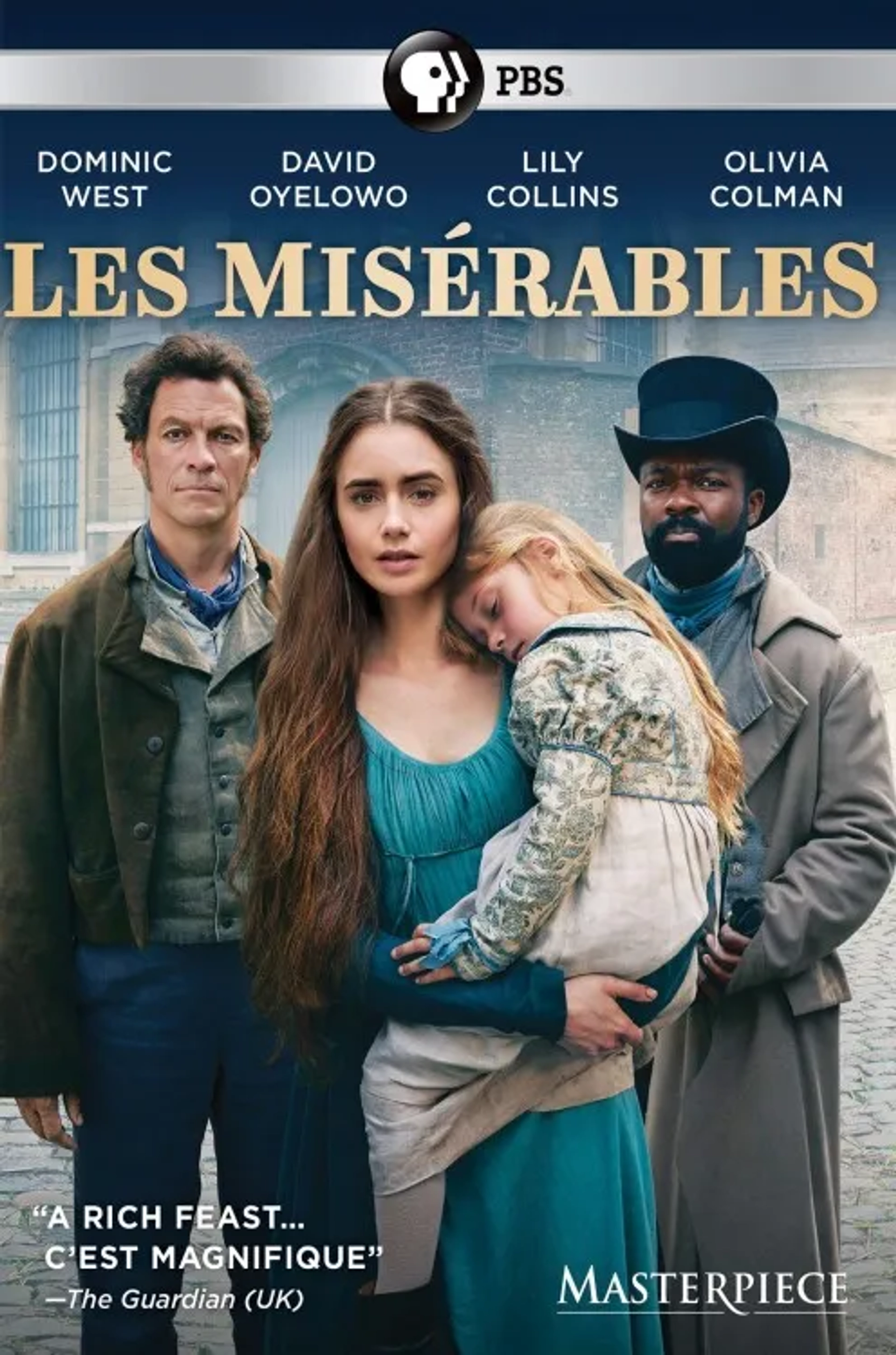 David Oyelowo, Dominic West, Mailow Defoy, and Lily Collins in Les Misérables (2018)