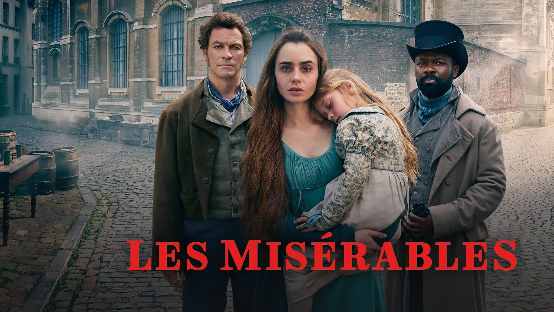 David Oyelowo, Dominic West, and Lily Collins in Les Misérables (2018)