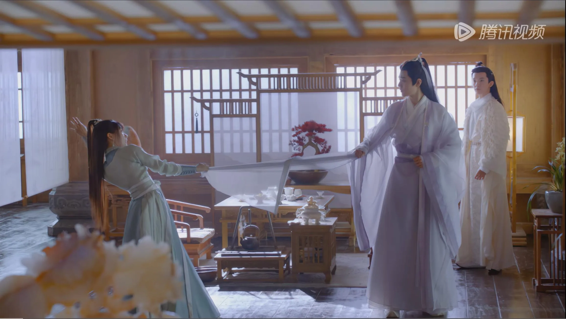 Min Ren, Mingde Li, and Zhan Xiao in The Longest Promise (2023)