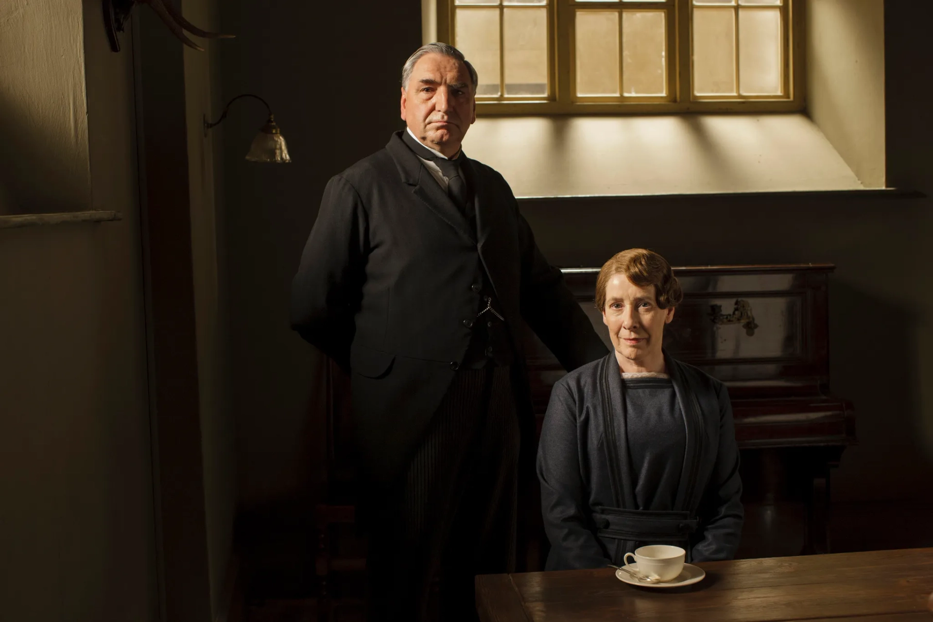 Jim Carter and Phyllis Logan in Downton Abbey (2010)