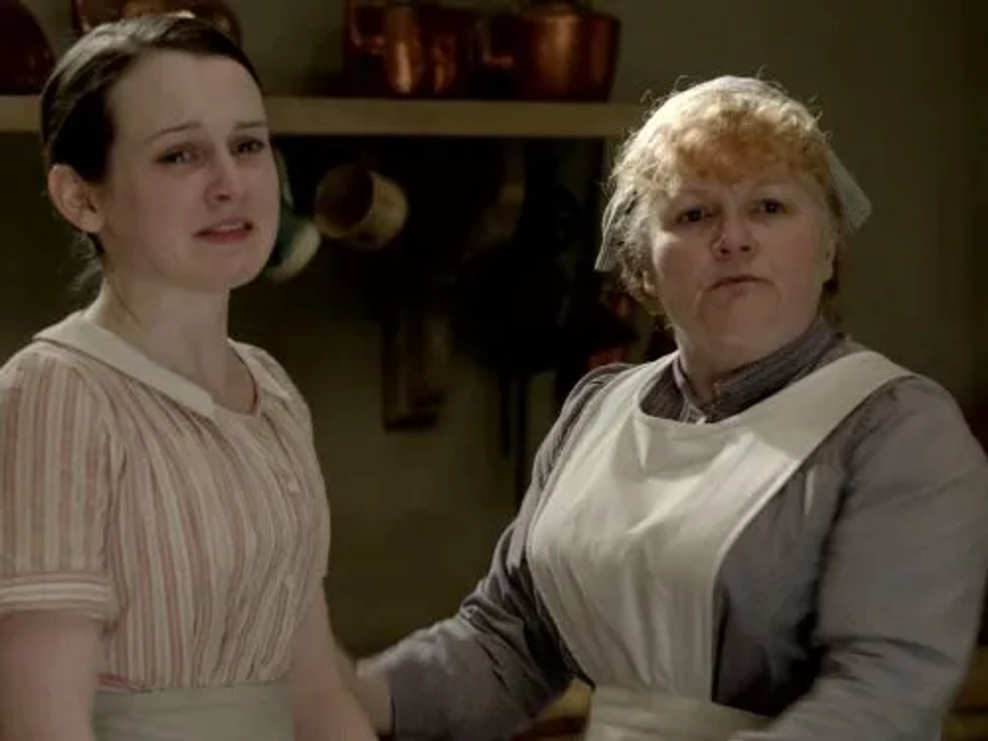 Lesley Nicol and Sophie McShera in Downton Abbey (2010)