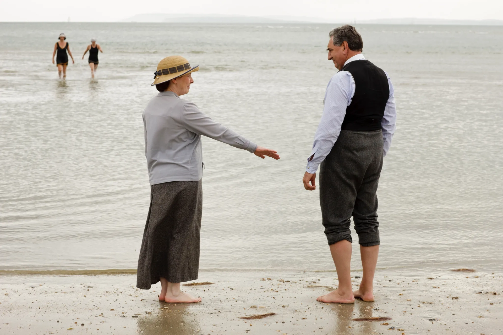 Jim Carter and Phyllis Logan in Downton Abbey (2010)