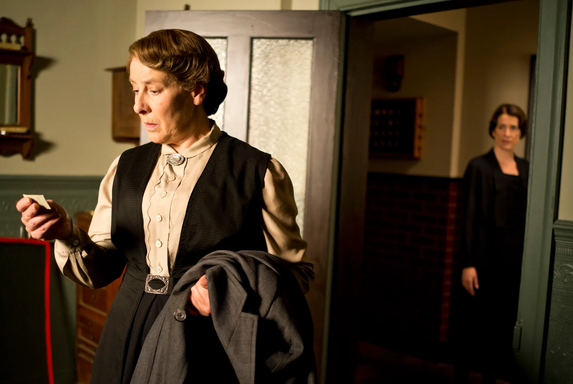 Raquel Cassidy and Phyllis Logan in Downton Abbey (2010)