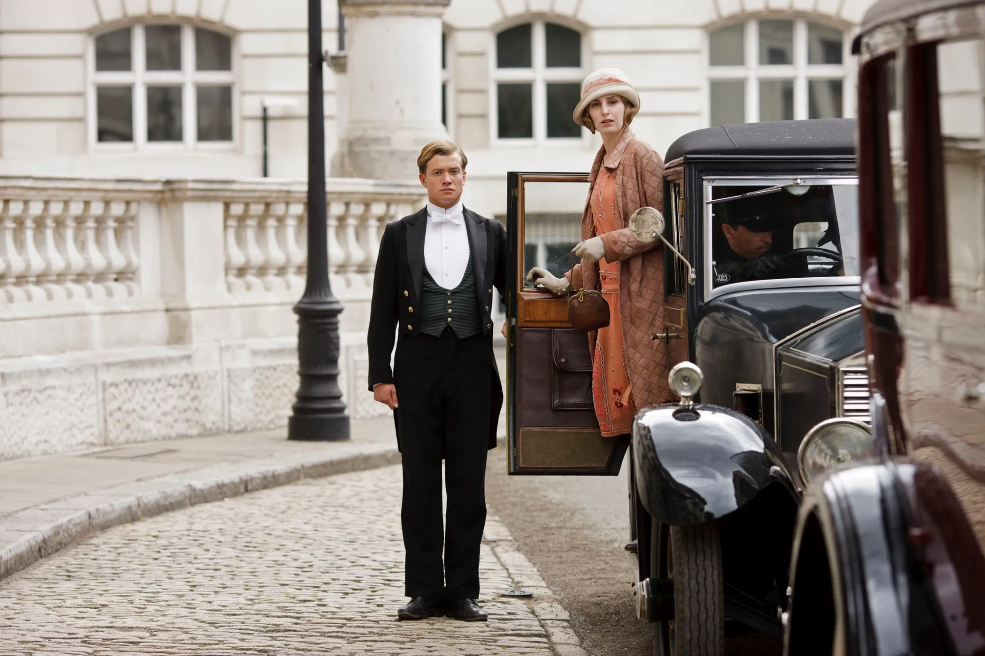 Ed Speleers and Laura Carmichael in Downton Abbey (2010)