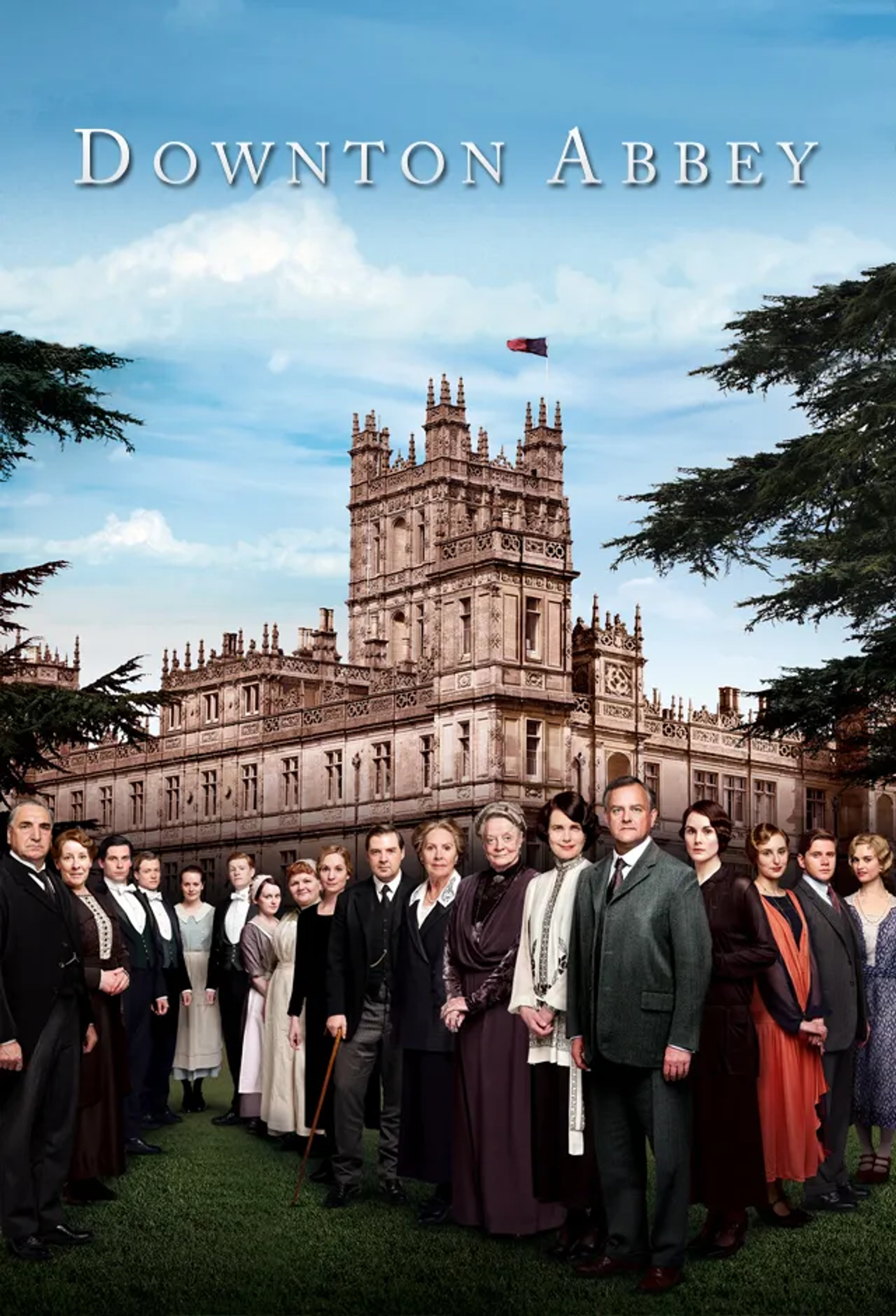 Elizabeth McGovern, Maggie Smith, Hugh Bonneville, Jim Carter, Brendan Coyle, Joanne Froggatt, Phyllis Logan, Lesley Nicol, Penelope Wilton, Allen Leech, Robert James-Collier, Michelle Dockery, Ed Speleers, Sophie McShera, Laura Carmichael, Matt Milne, Lily James, and Cara Theobold in Downton Abbey (2010)