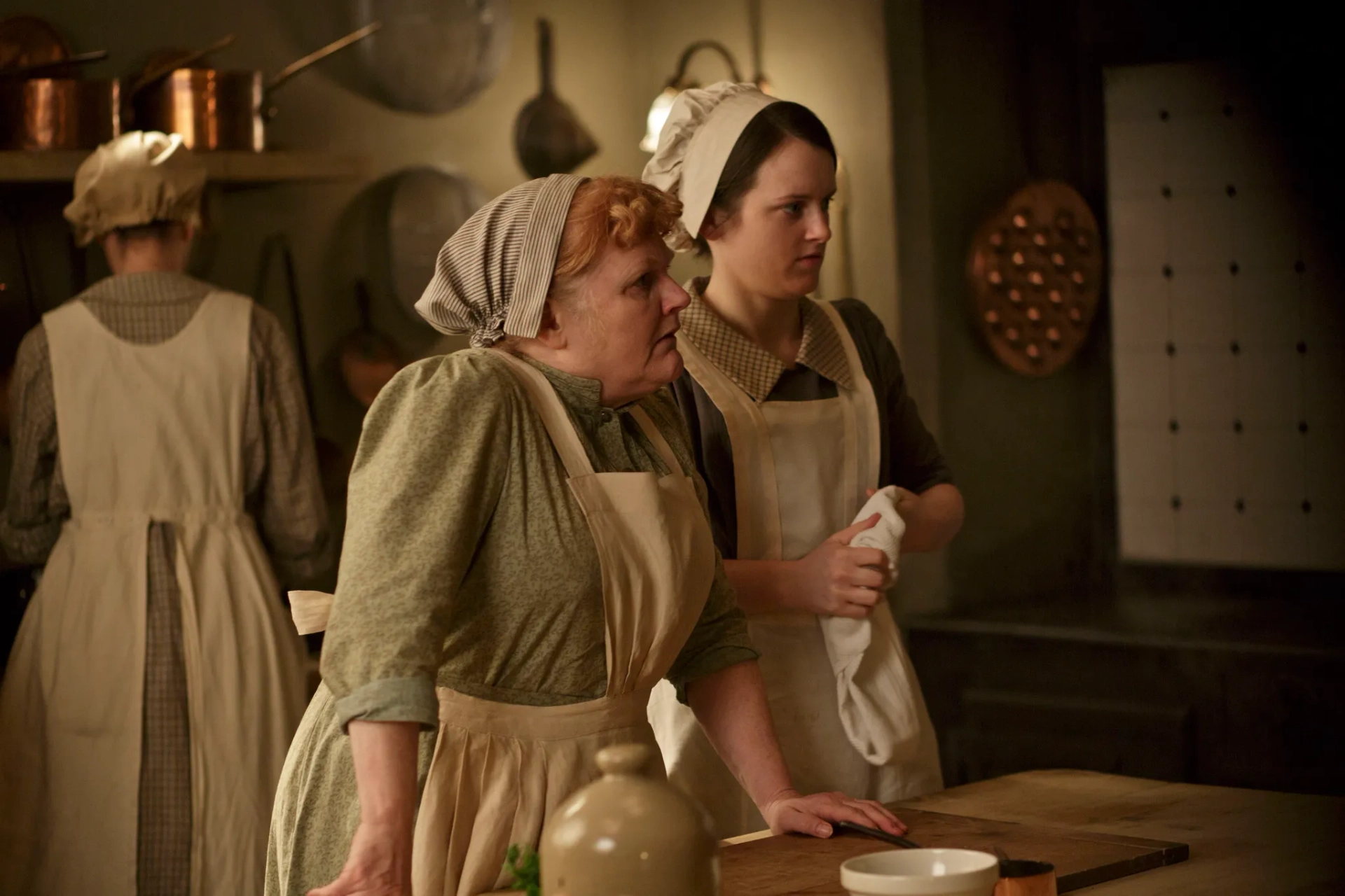 Lesley Nicol and Sophie McShera in Downton Abbey (2010)