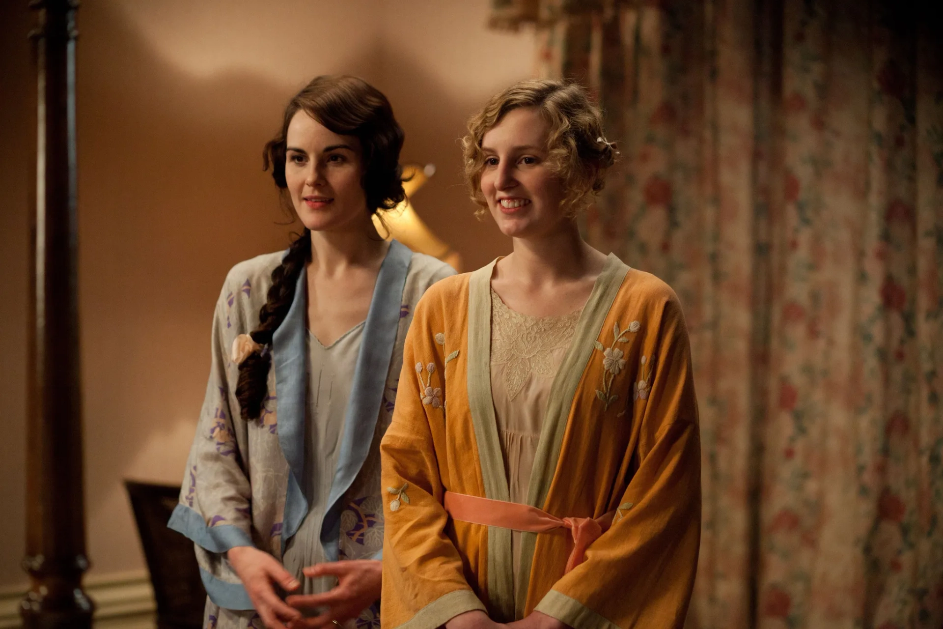 Michelle Dockery and Laura Carmichael in Downton Abbey (2010)