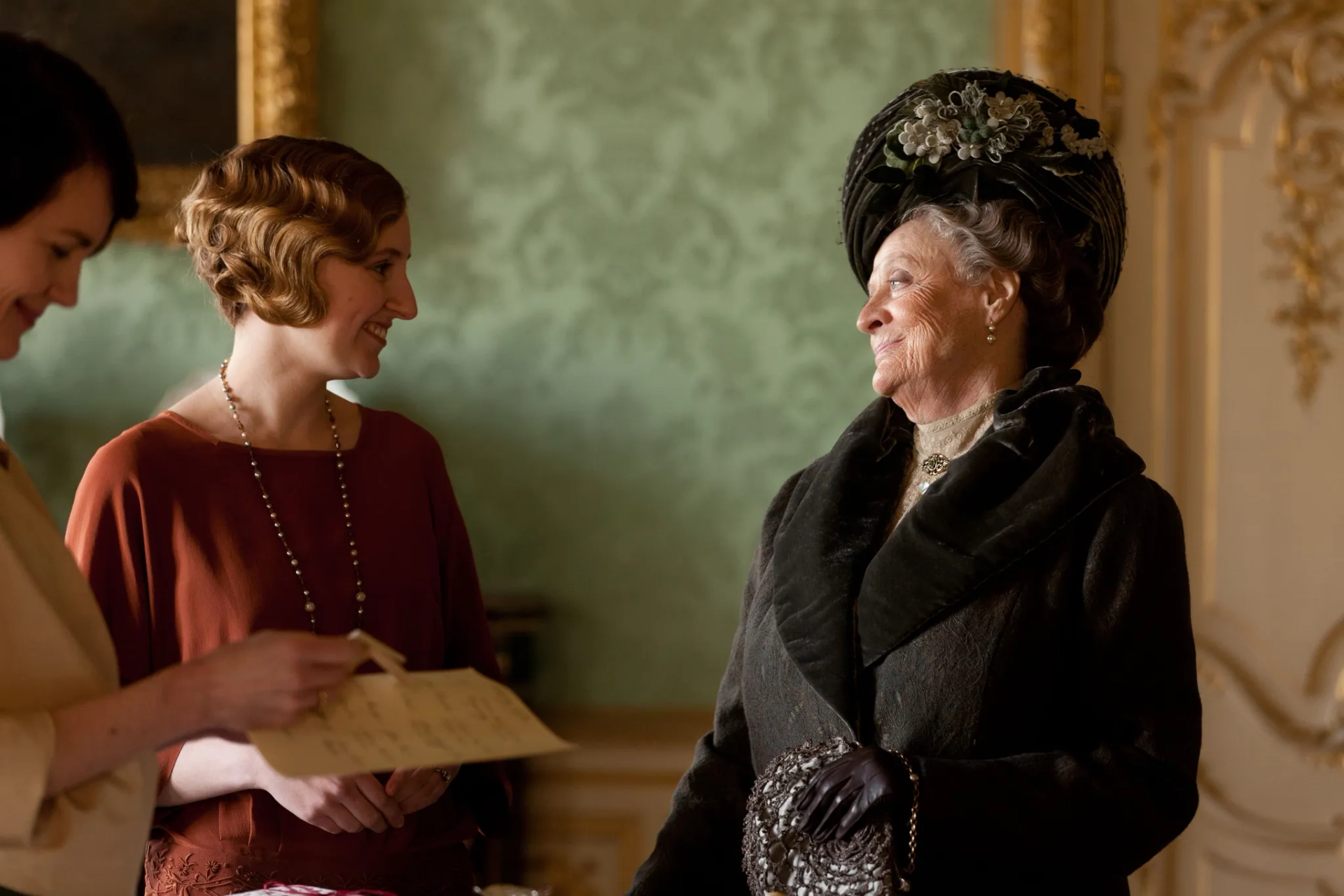 Maggie Smith and Laura Carmichael in Downton Abbey (2010)