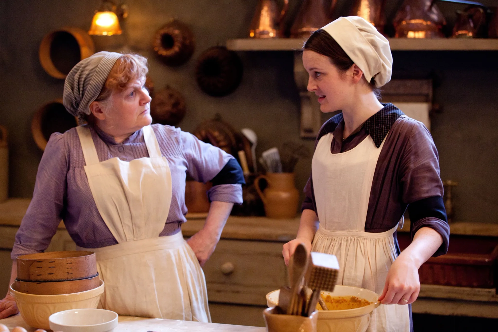 Lesley Nicol and Sophie McShera in Downton Abbey (2010)