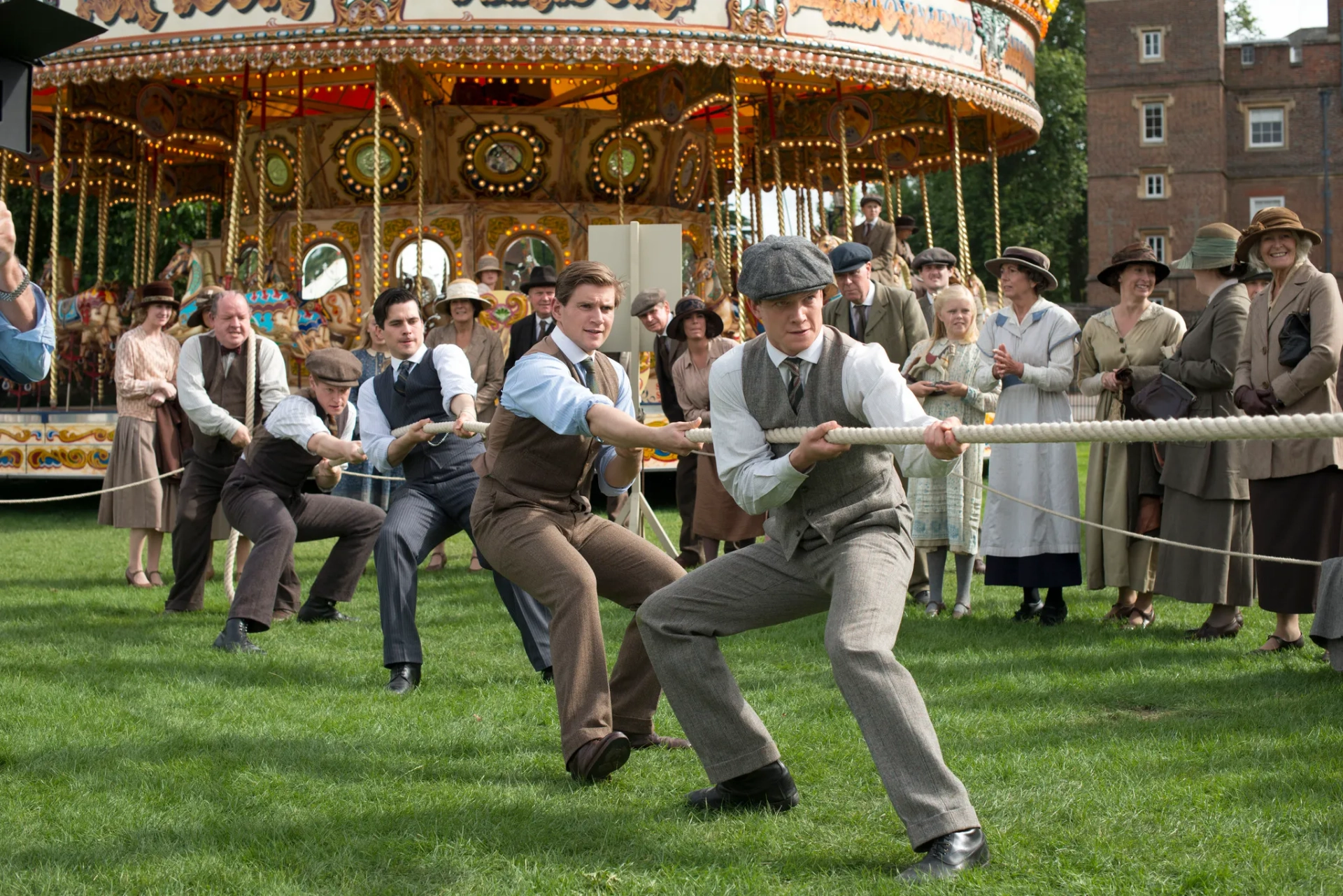 John Henshaw, Allen Leech, Robert James-Collier, Ed Speleers, and Matt Milne in Downton Abbey (2010)