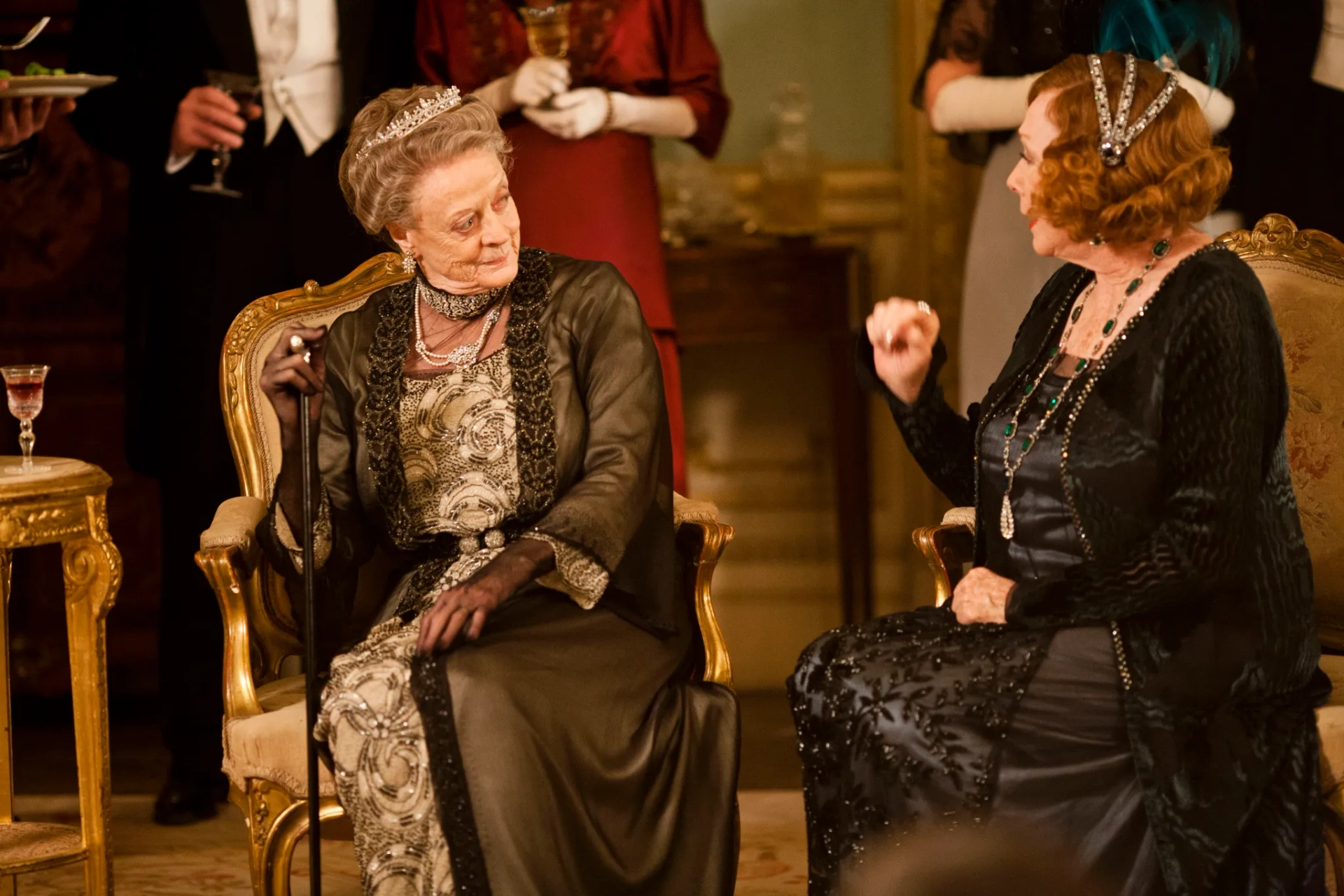 Shirley MacLaine and Maggie Smith in Downton Abbey (2010)