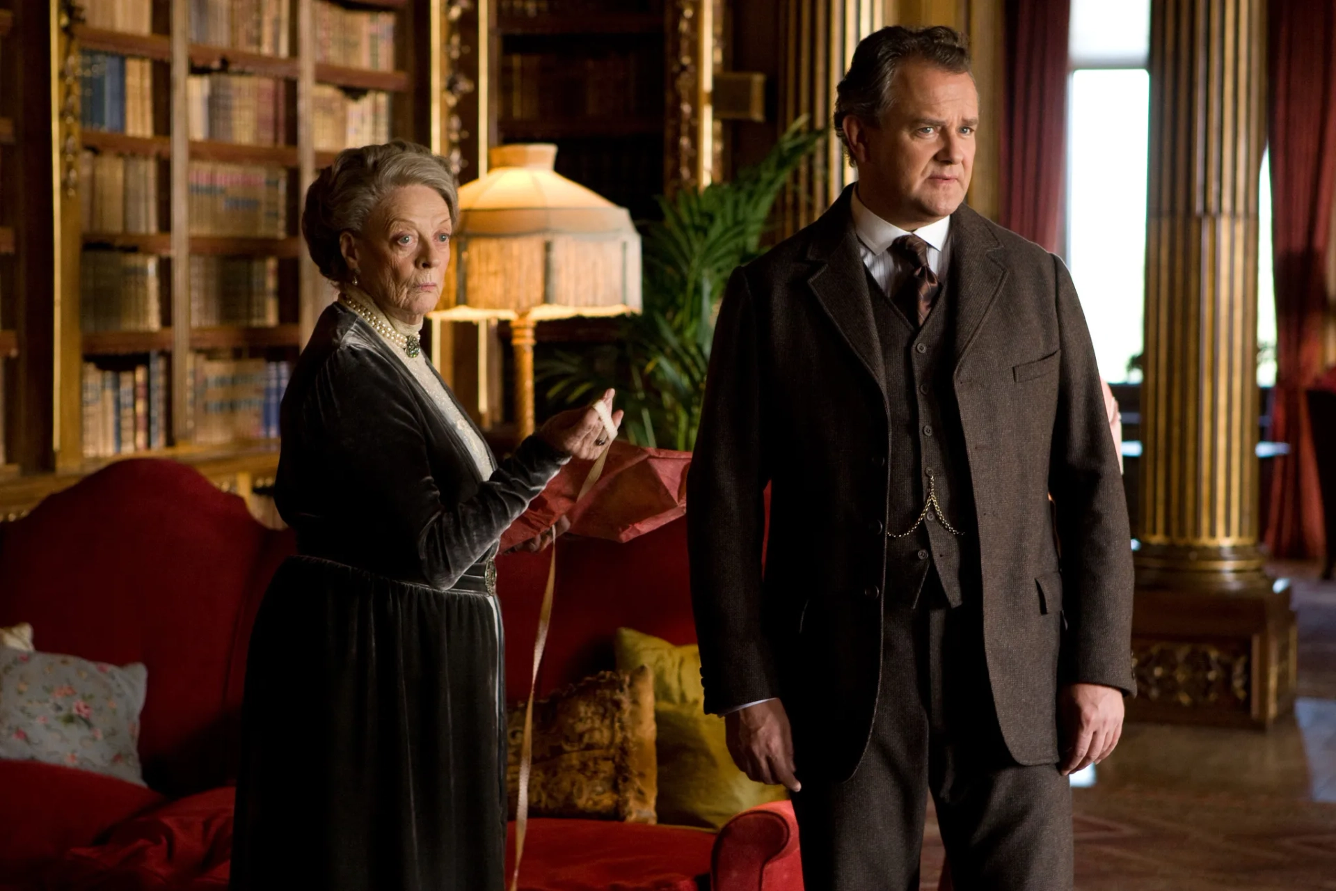 Maggie Smith and Hugh Bonneville in Downton Abbey (2010)