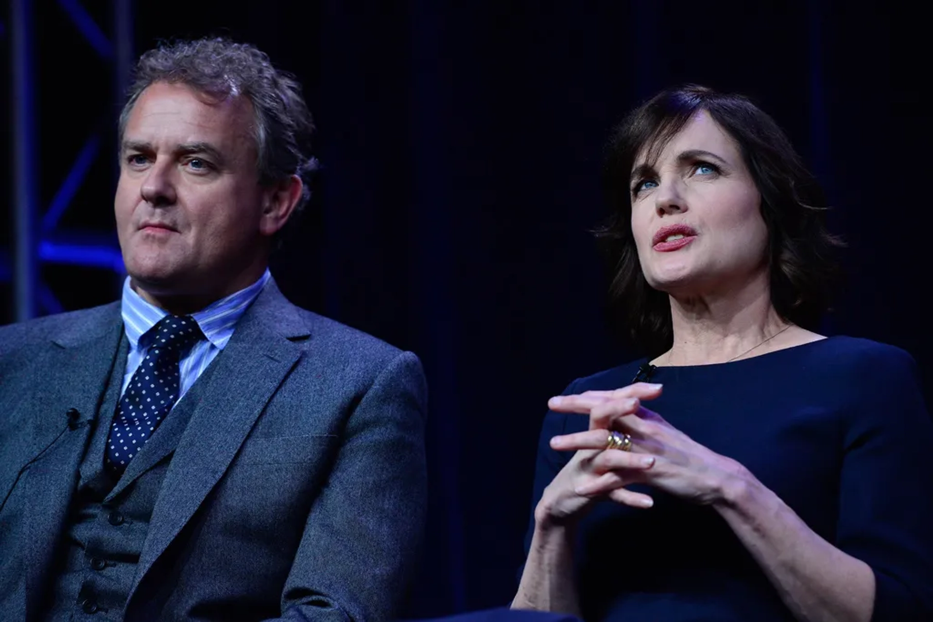 Elizabeth McGovern and Hugh Bonneville at an event for Downton Abbey (2010)