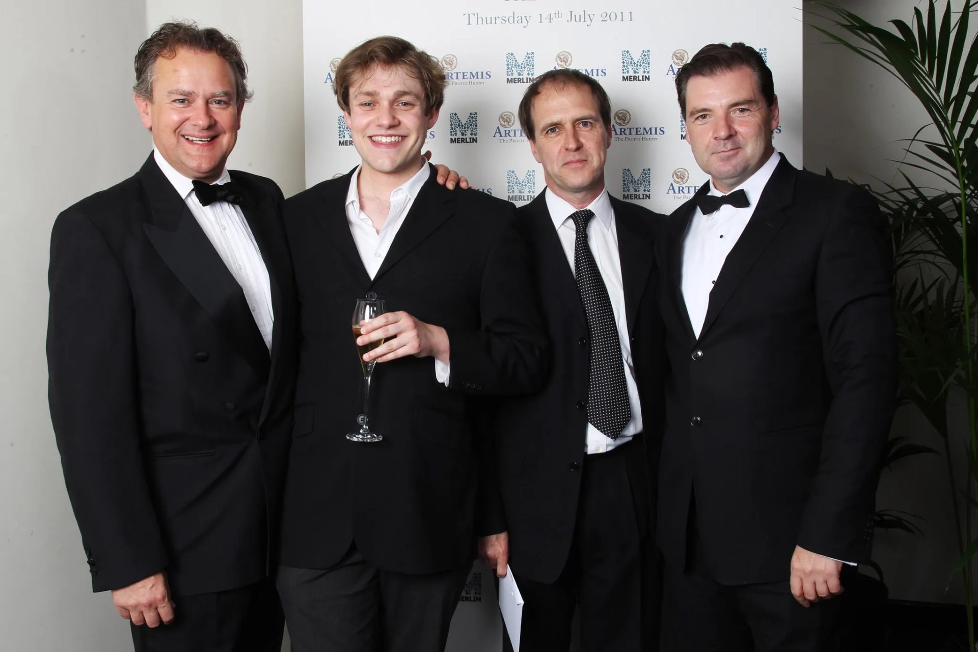 Hugh Bonneville, Brendan Coyle, Kevin Doyle, and Thomas Howes at an event for Downton Abbey (2010)