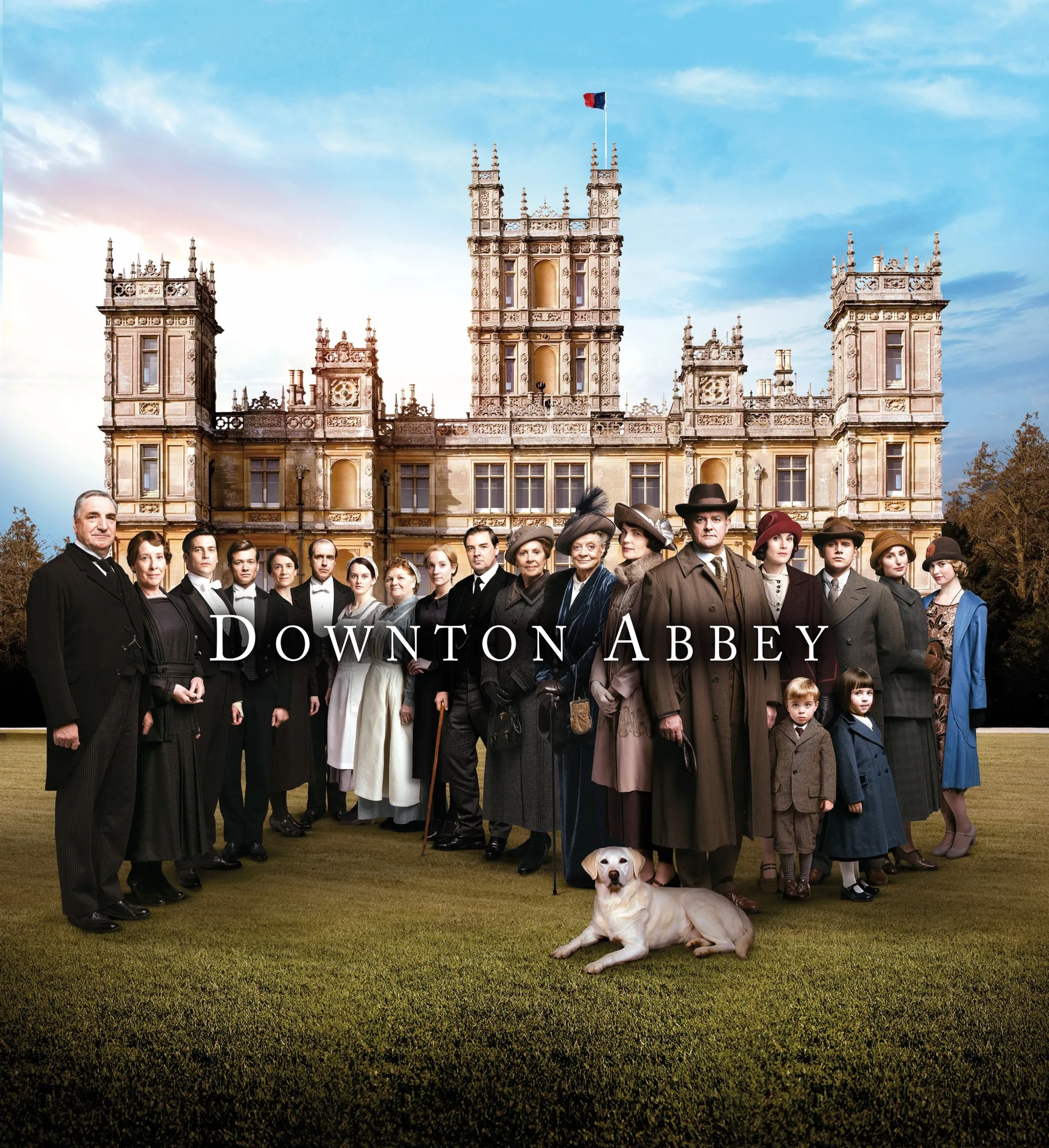 Elizabeth McGovern, Maggie Smith, Hugh Bonneville, Jim Carter, Raquel Cassidy, Brendan Coyle, Kevin Doyle, Joanne Froggatt, Phyllis Logan, Lesley Nicol, Penelope Wilton, Allen Leech, Robert James-Collier, Michelle Dockery, Ed Speleers, Sophie McShera, Laura Carmichael, Lily James, Fifi Hart, and Oliver Barker in Downton Abbey (2010)