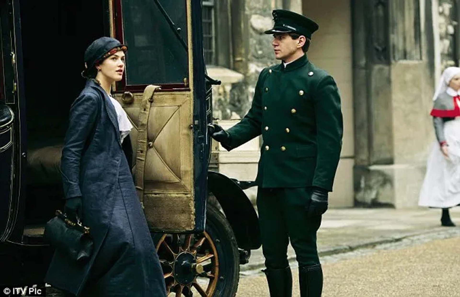 Allen Leech and Jessica Brown Findlay in Downton Abbey (2010)