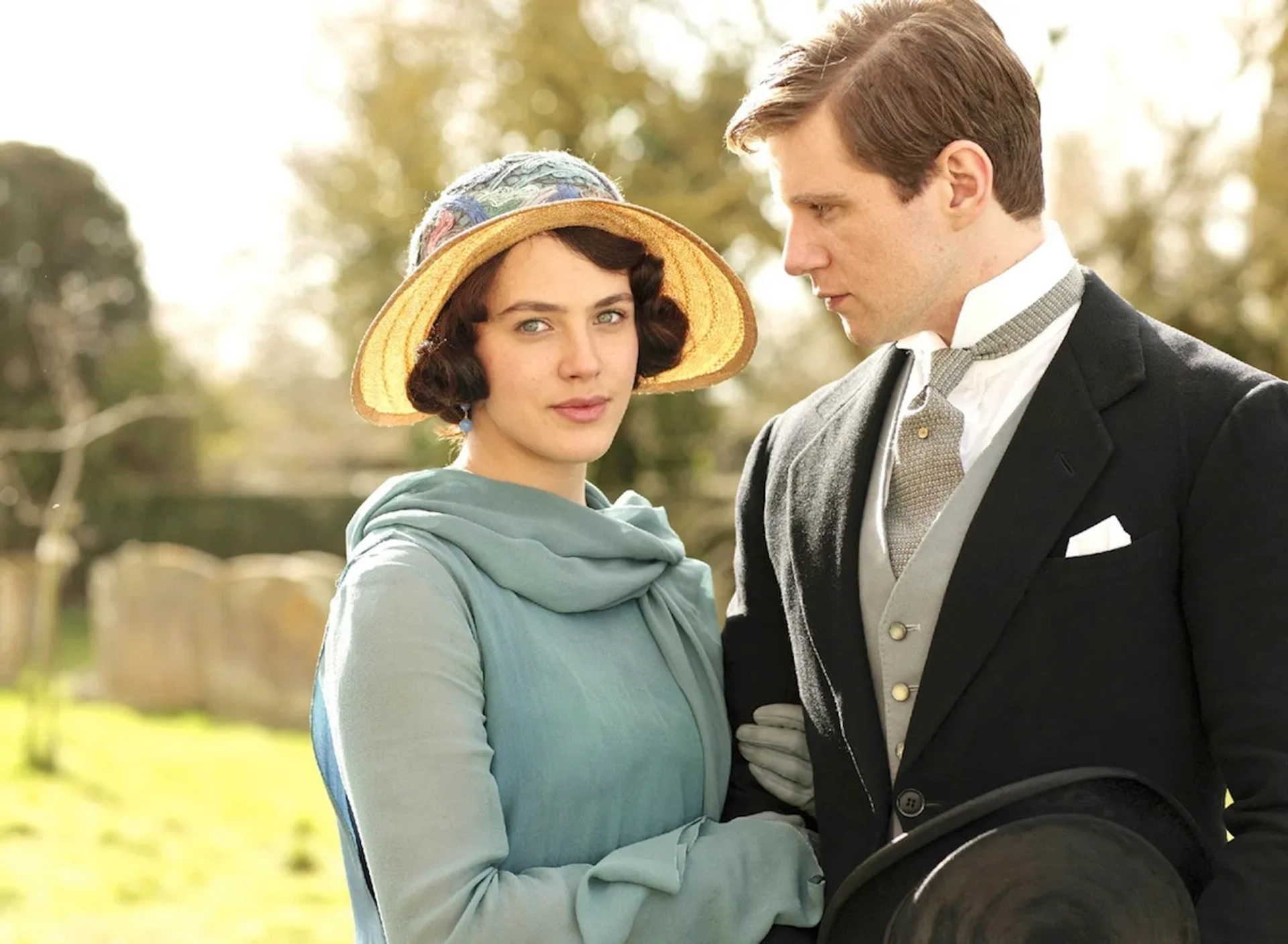 Allen Leech and Jessica Brown Findlay in Downton Abbey (2010)