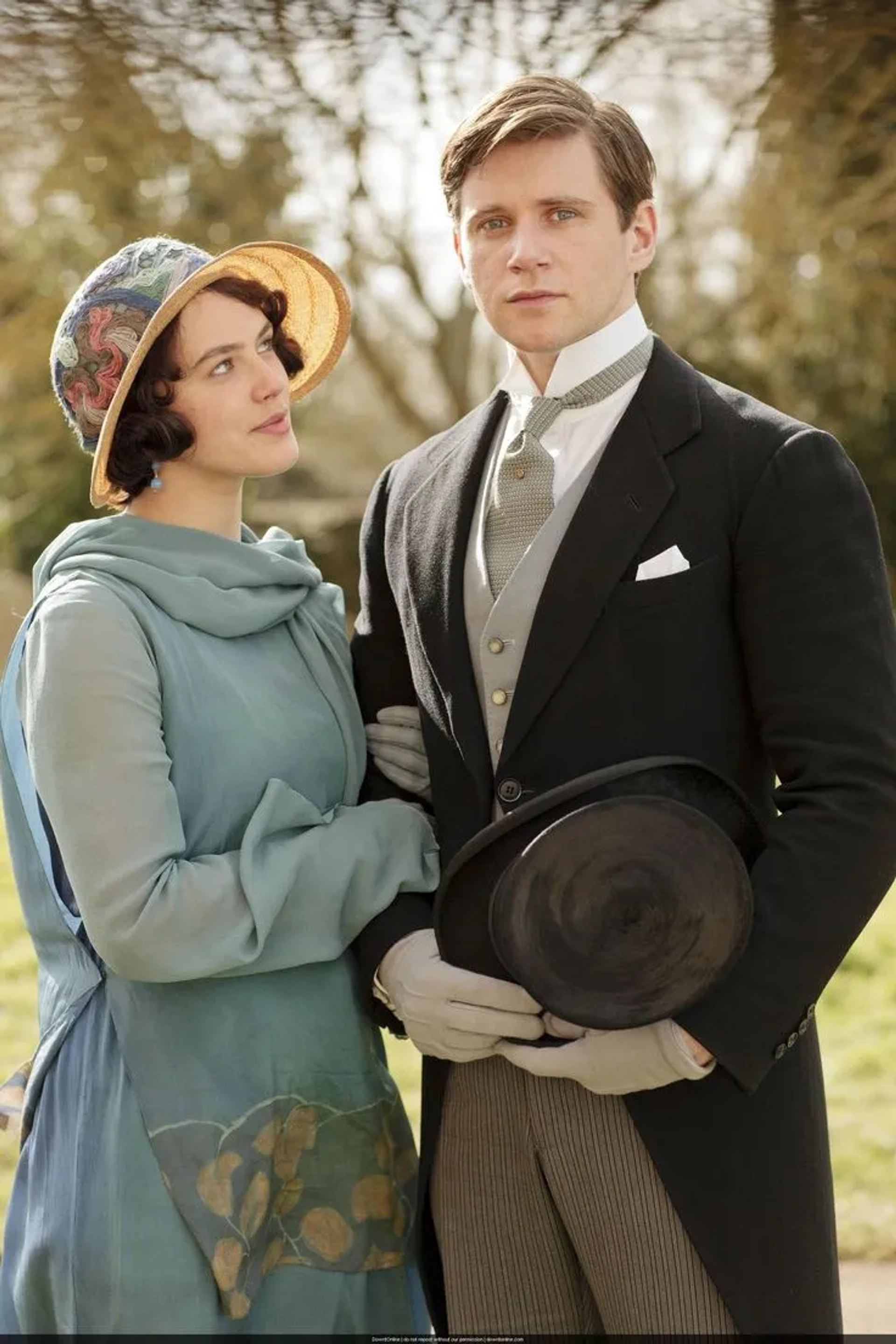 Allen Leech and Jessica Brown Findlay in Downton Abbey (2010)