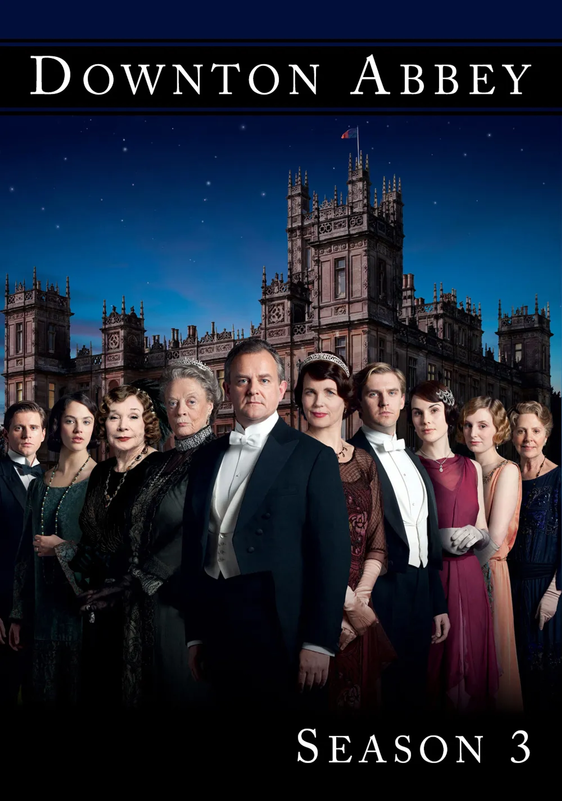 Shirley MacLaine, Elizabeth McGovern, Maggie Smith, Hugh Bonneville, Penelope Wilton, Allen Leech, Dan Stevens, Michelle Dockery, Jessica Brown Findlay, and Laura Carmichael in Downton Abbey (2010)