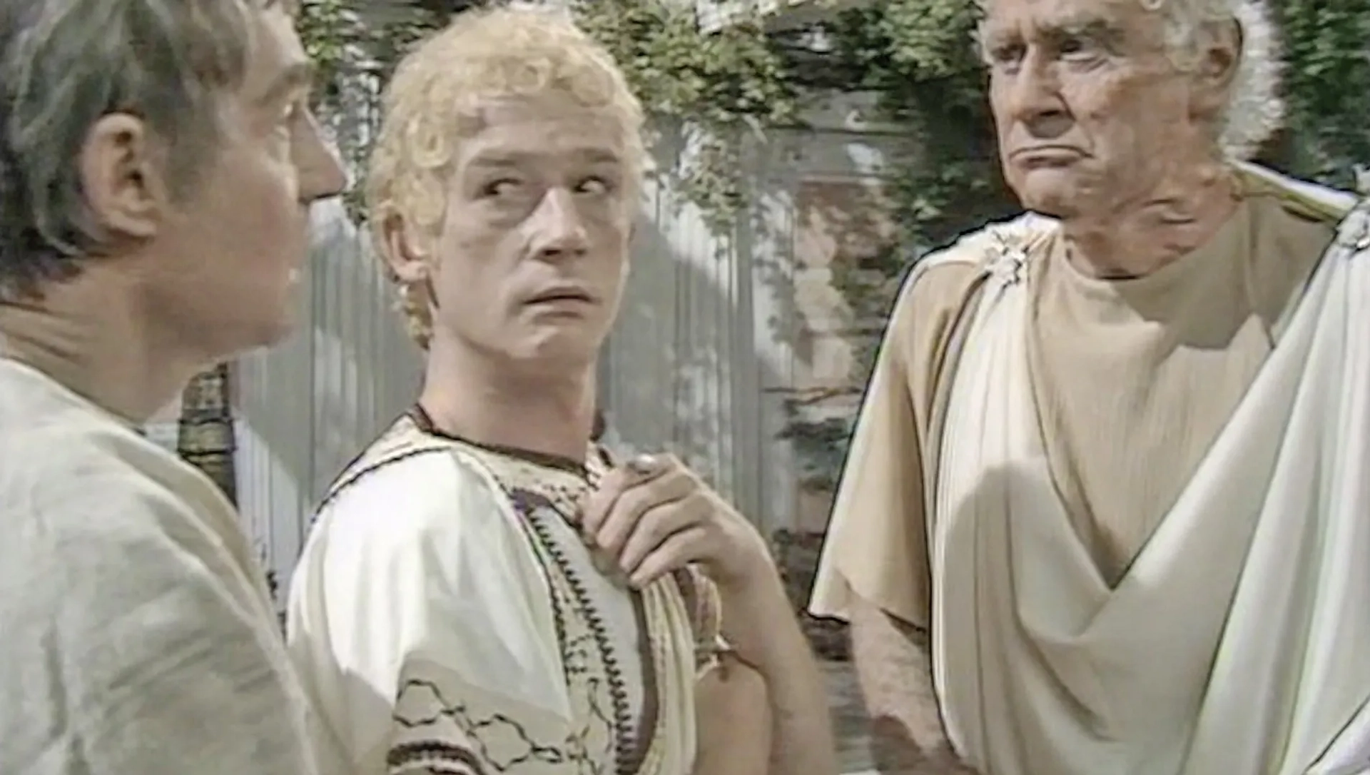 John Hurt, Derek Jacobi, and George Baker in I, Claudius (1976)