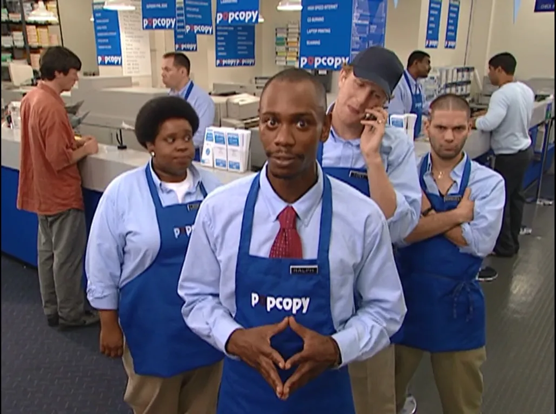 Michael Rapaport, Dave Chappelle, Guillermo Diaz, and Dominique Witten in Chappelle's Show (2003)