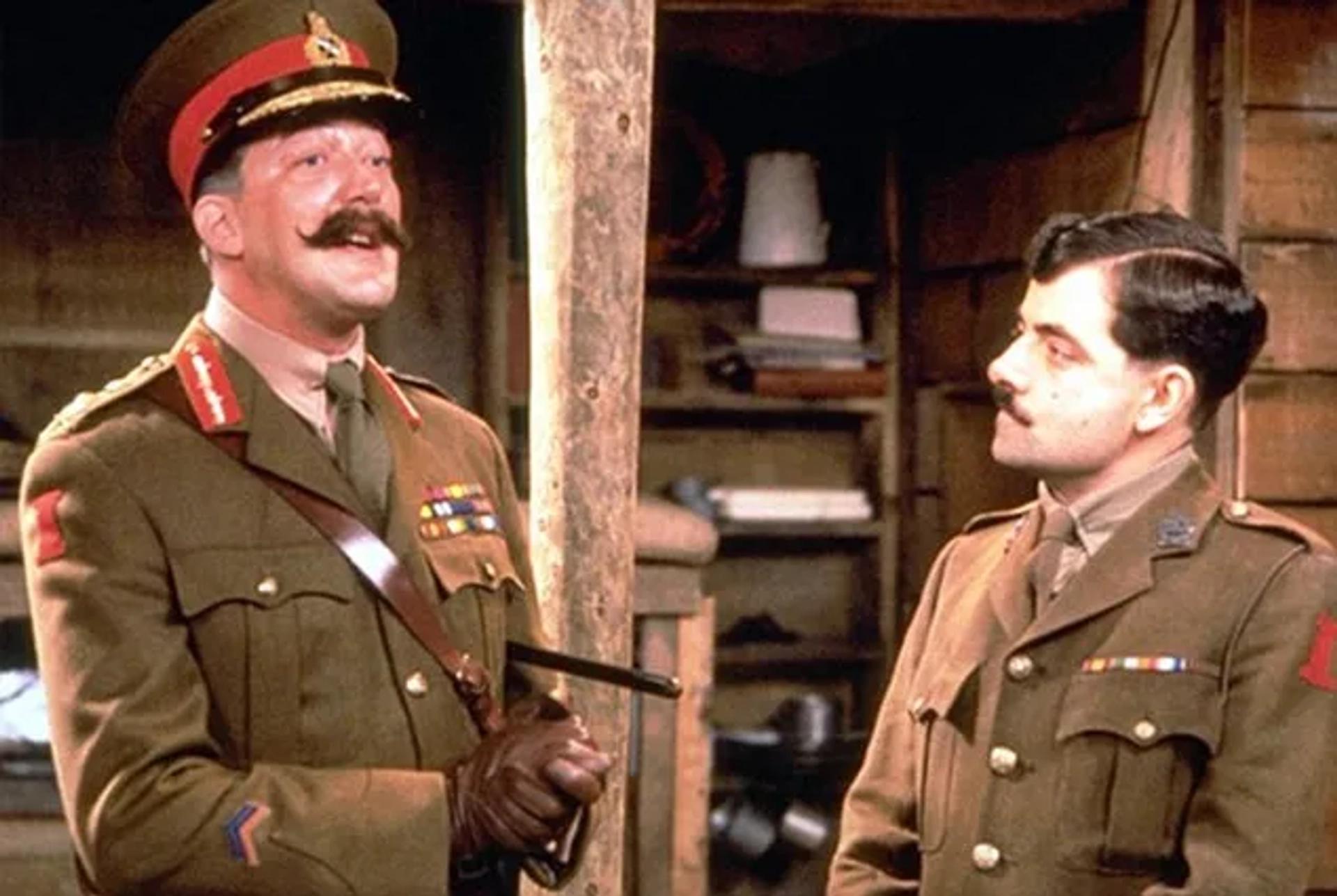 Rowan Atkinson and Stephen Fry in Blackadder Goes Forth (1989)