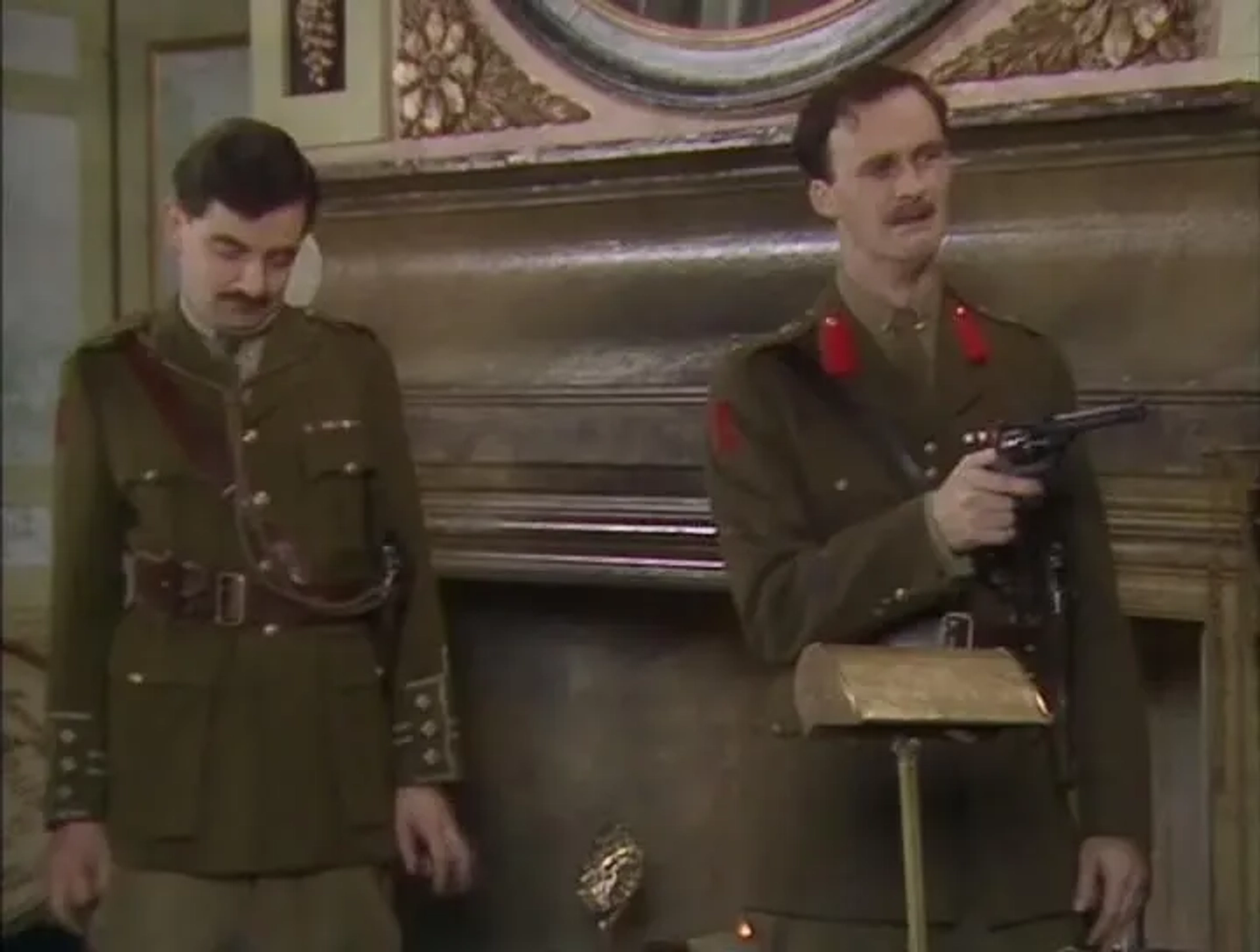 Rowan Atkinson and Tim McInnerny in Blackadder Goes Forth (1989)