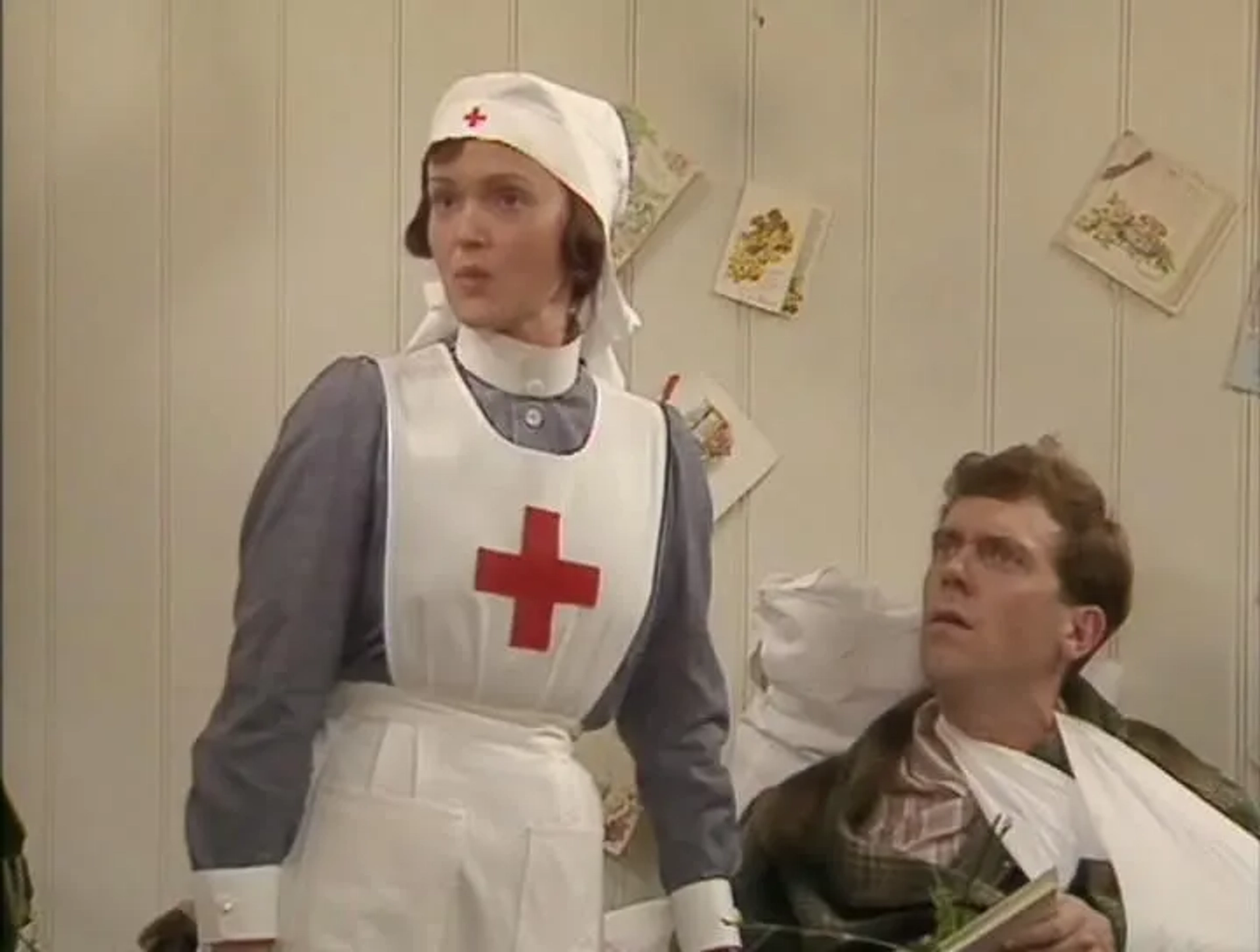 Miranda Richardson and Hugh Laurie in Blackadder Goes Forth (1989)