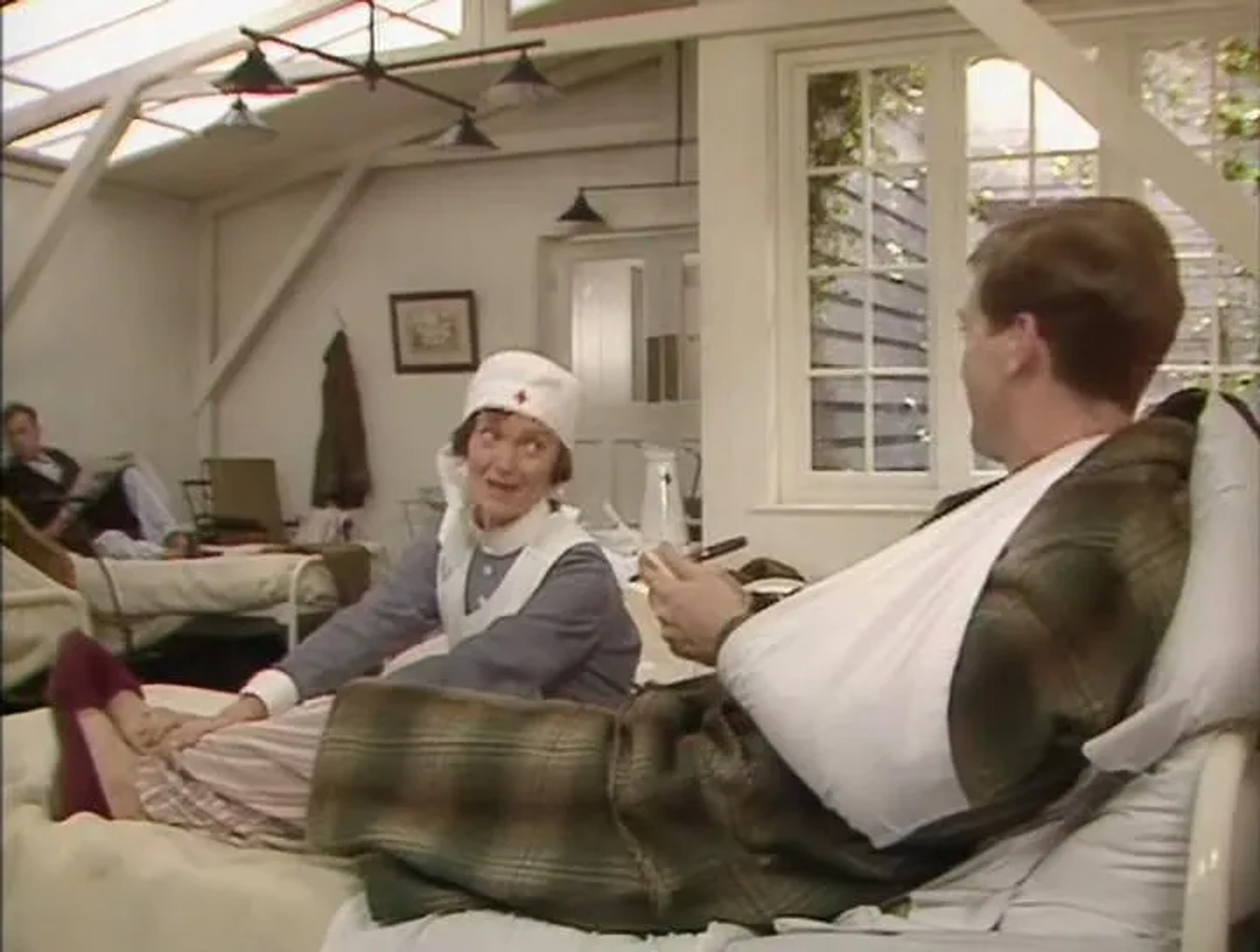 Miranda Richardson and Hugh Laurie in Blackadder Goes Forth (1989)
