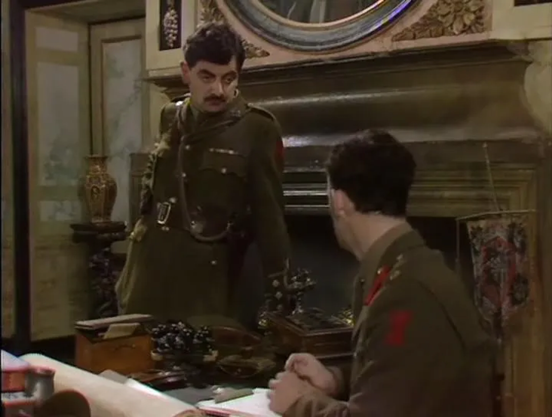 Rowan Atkinson and Tim McInnerny in Blackadder Goes Forth (1989)
