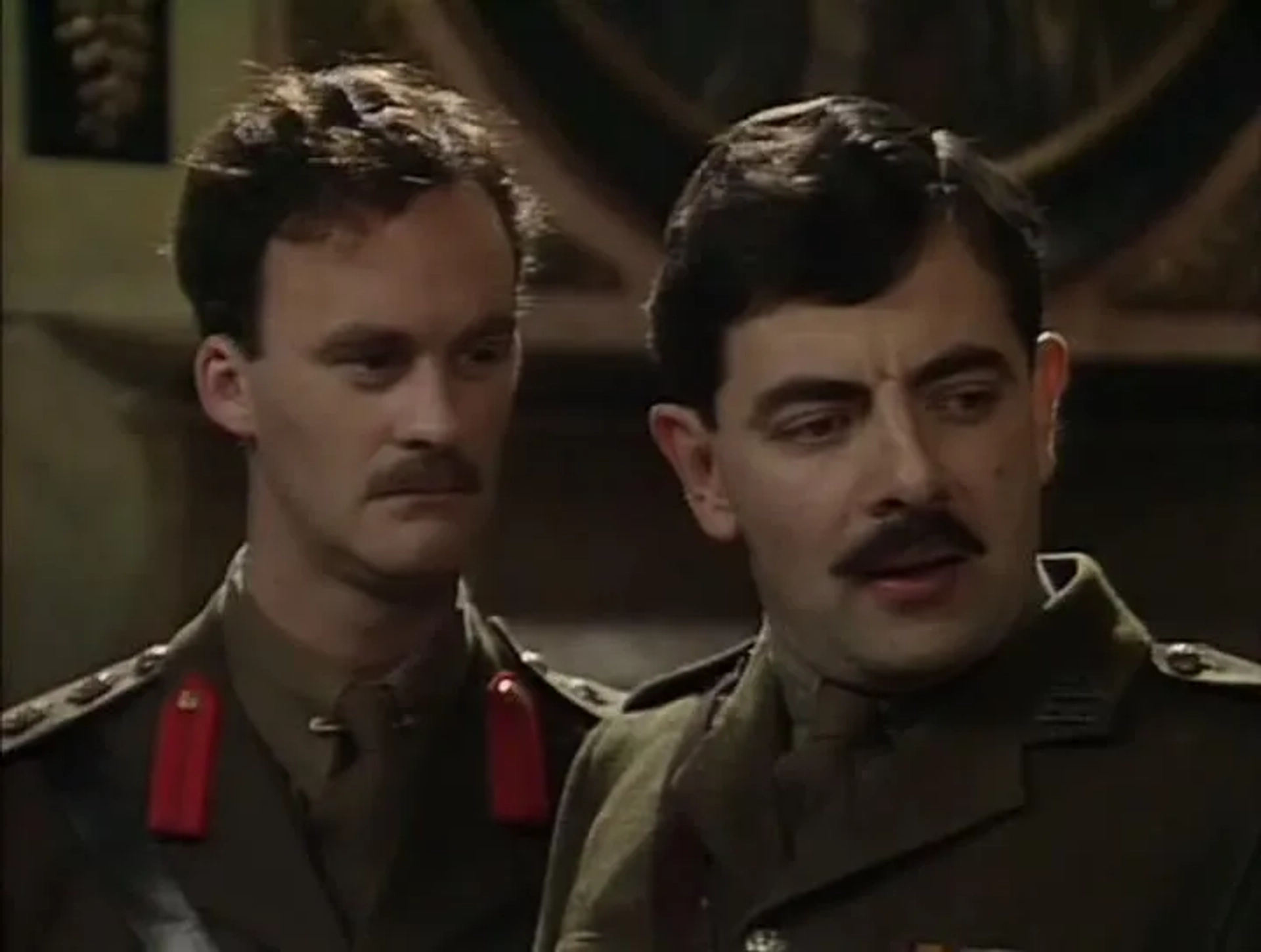 Rowan Atkinson and Tim McInnerny in Blackadder Goes Forth (1989)