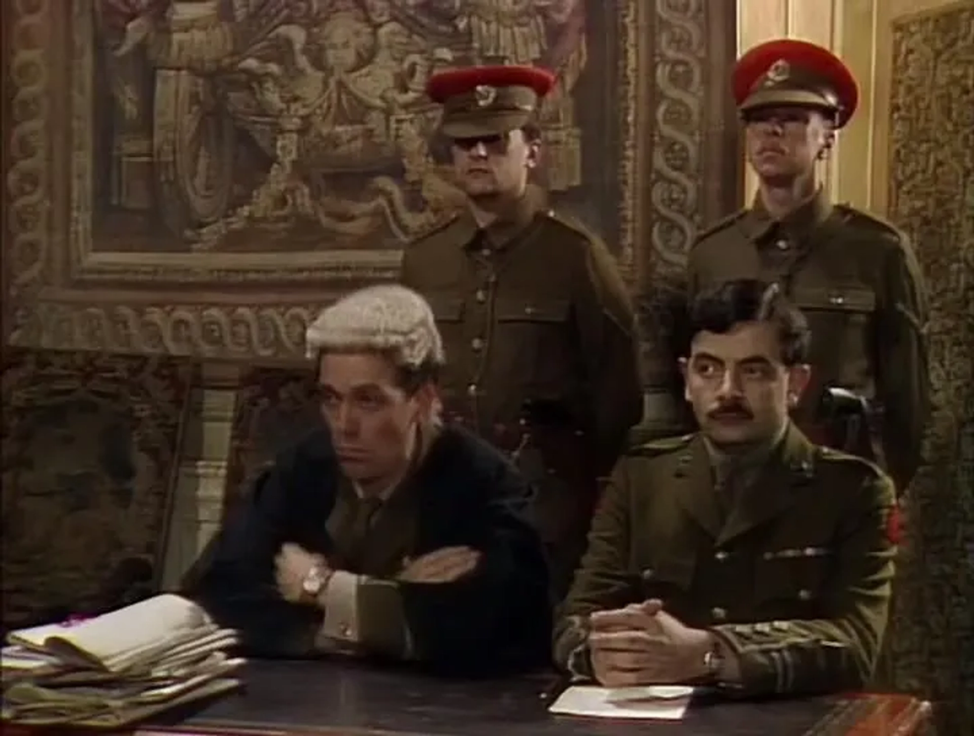 Rowan Atkinson and Hugh Laurie in Blackadder Goes Forth (1989)