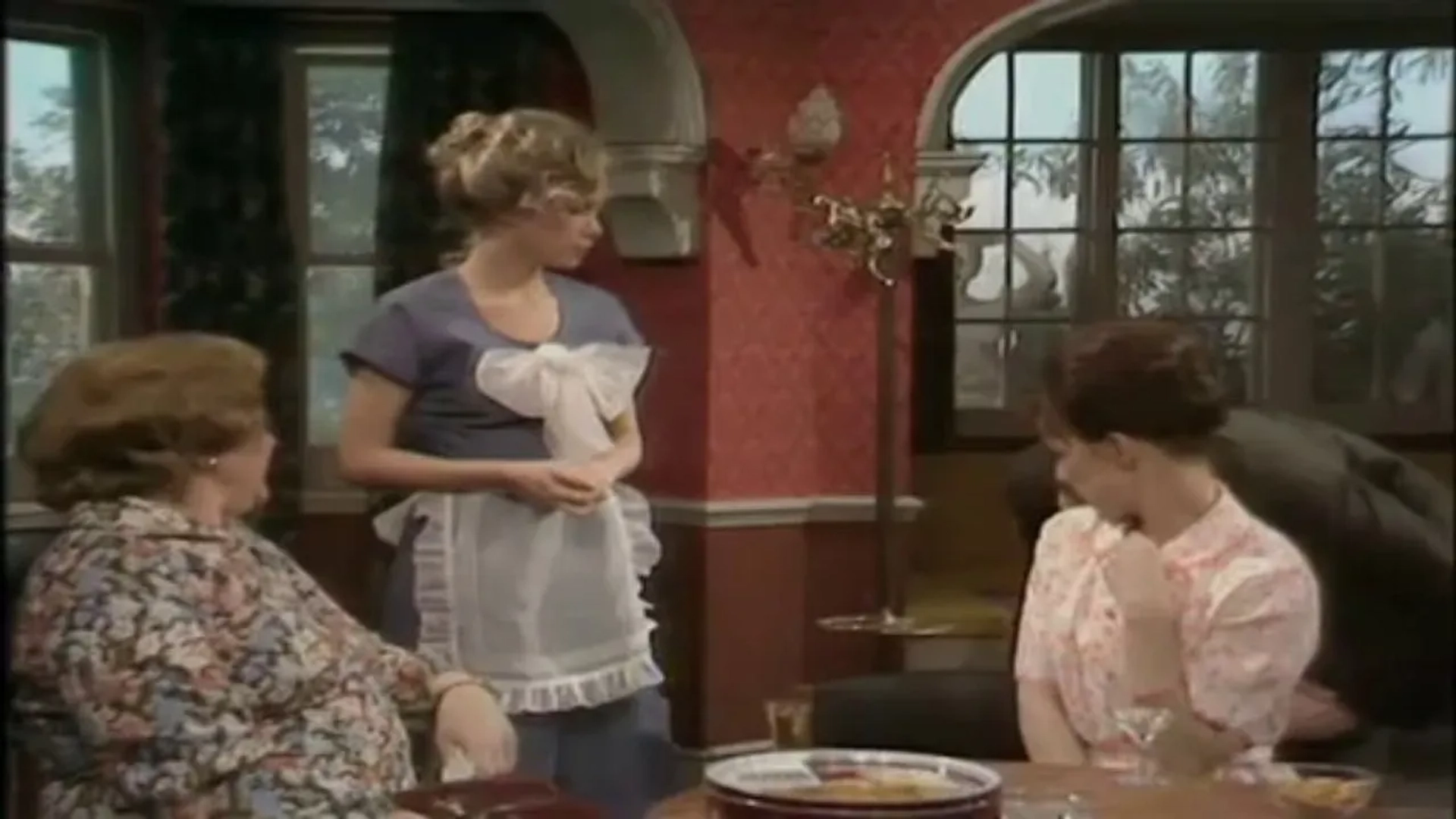 Connie Booth, Pat Keen, and Una Stubbs in Fawlty Towers (1975)