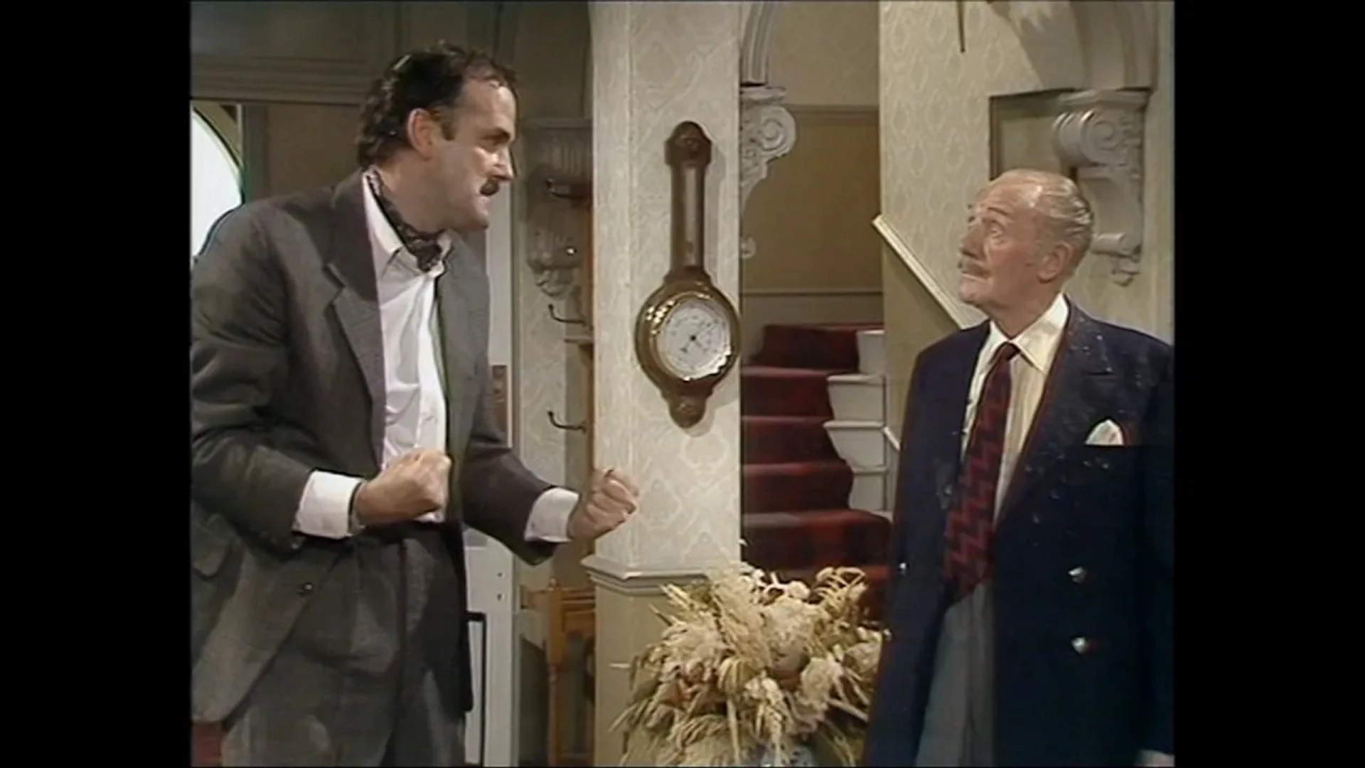 John Cleese and Ballard Berkeley in Fawlty Towers (1975)