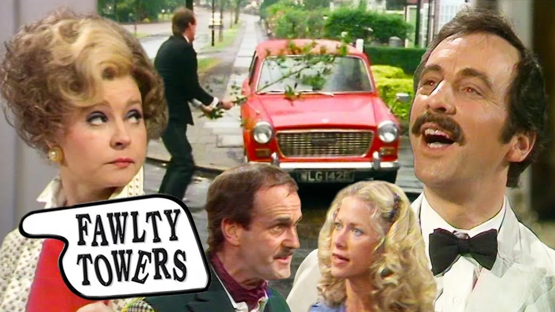 John Cleese, Connie Booth, Andrew Sachs, and Prunella Scales in Fawlty Towers (1975)