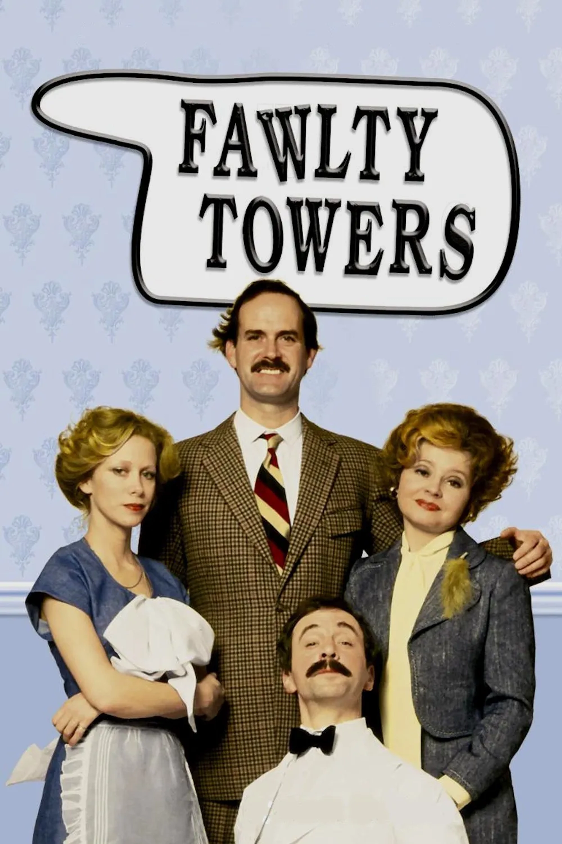 John Cleese, Connie Booth, Andrew Sachs, and Prunella Scales in Fawlty Towers (1975)