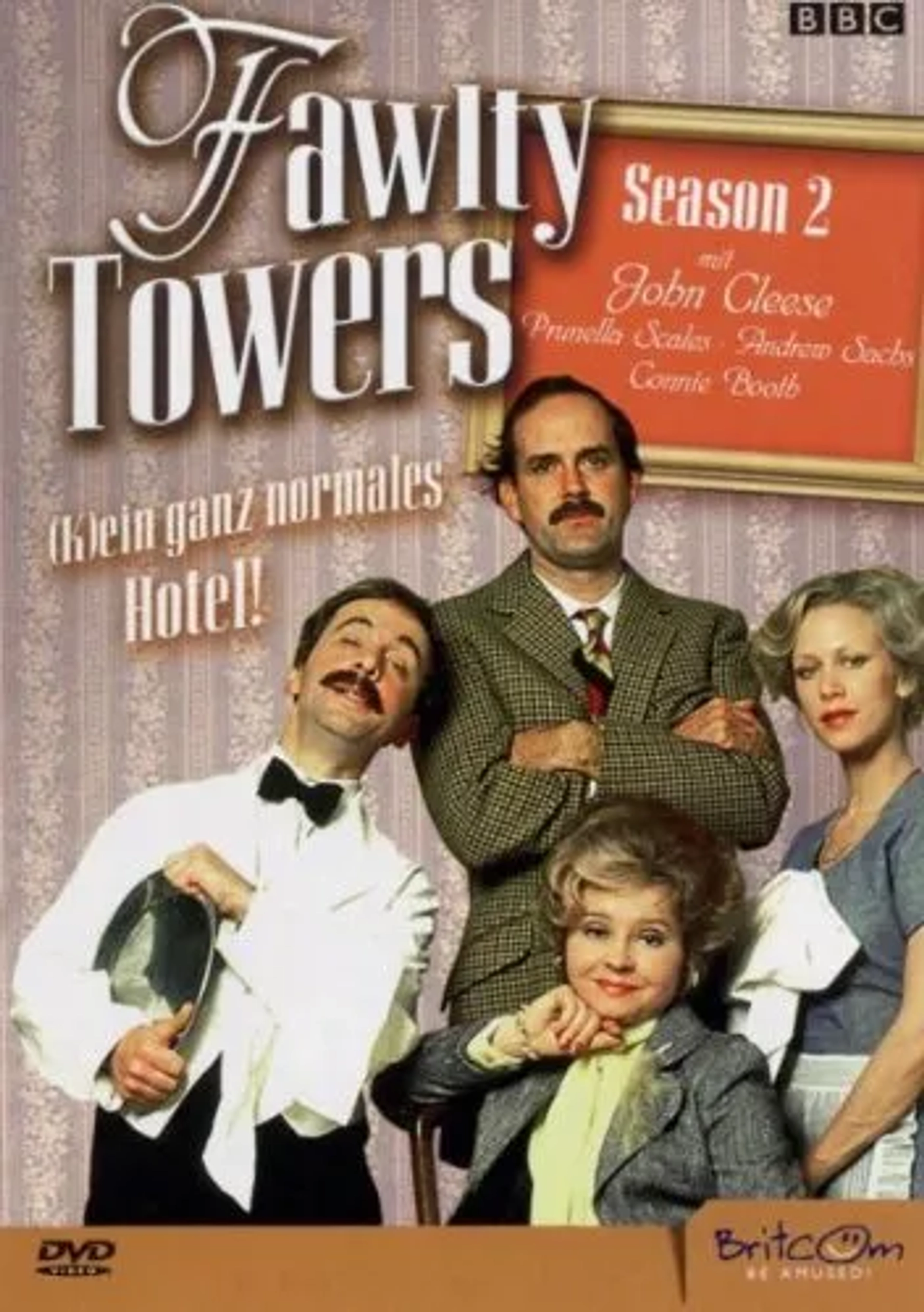 John Cleese, Connie Booth, Andrew Sachs, and Prunella Scales in Fawlty Towers (1975)