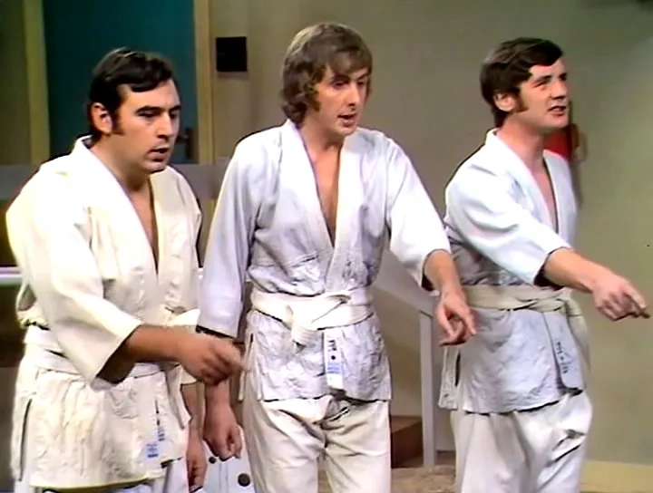 Eric Idle, Terry Jones, and Michael Palin in Monty Python's Flying Circus (1969)