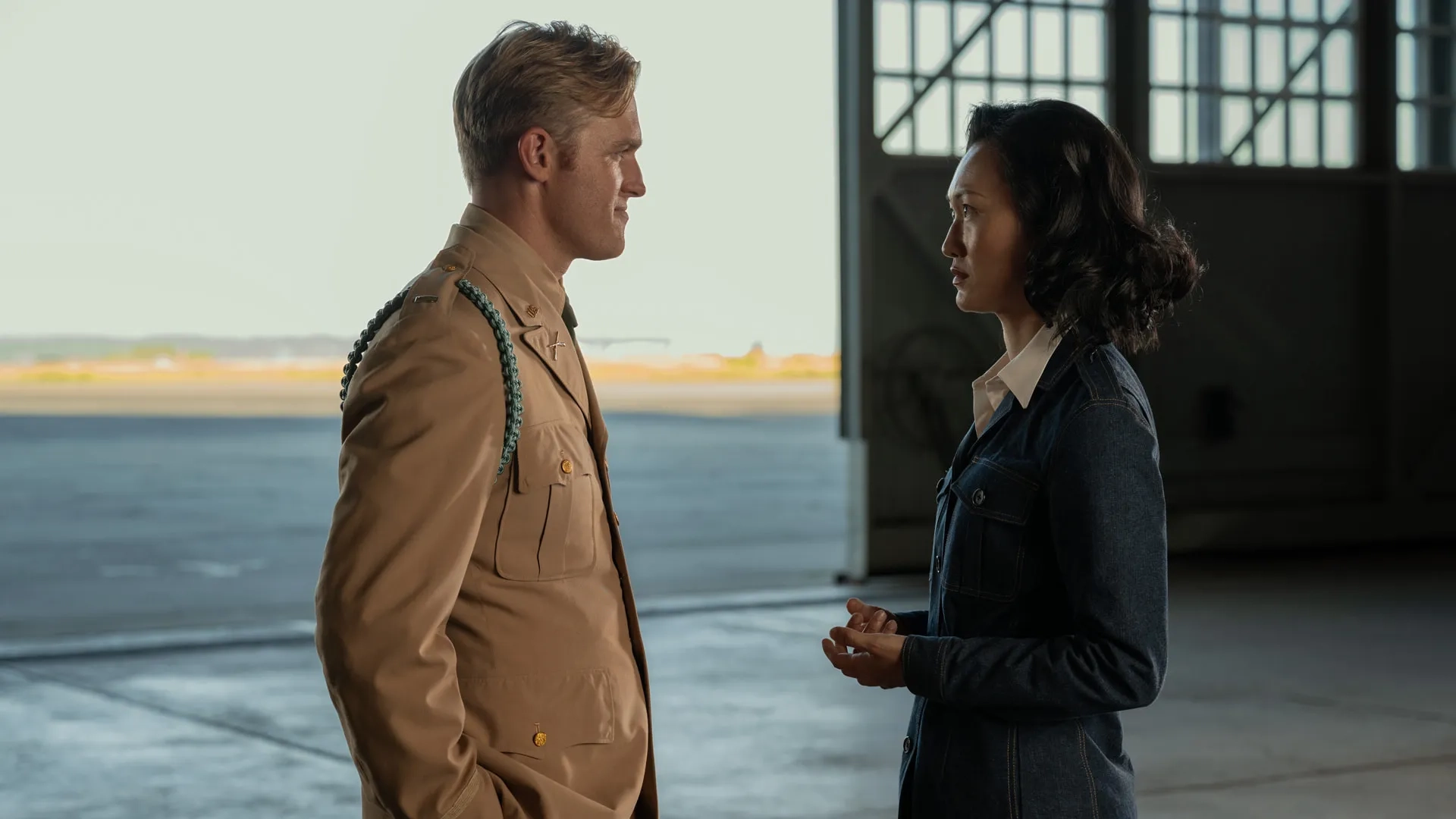 Wyatt Russell and Mari Yamamoto in Monarch: Legacy of Monsters (2023)