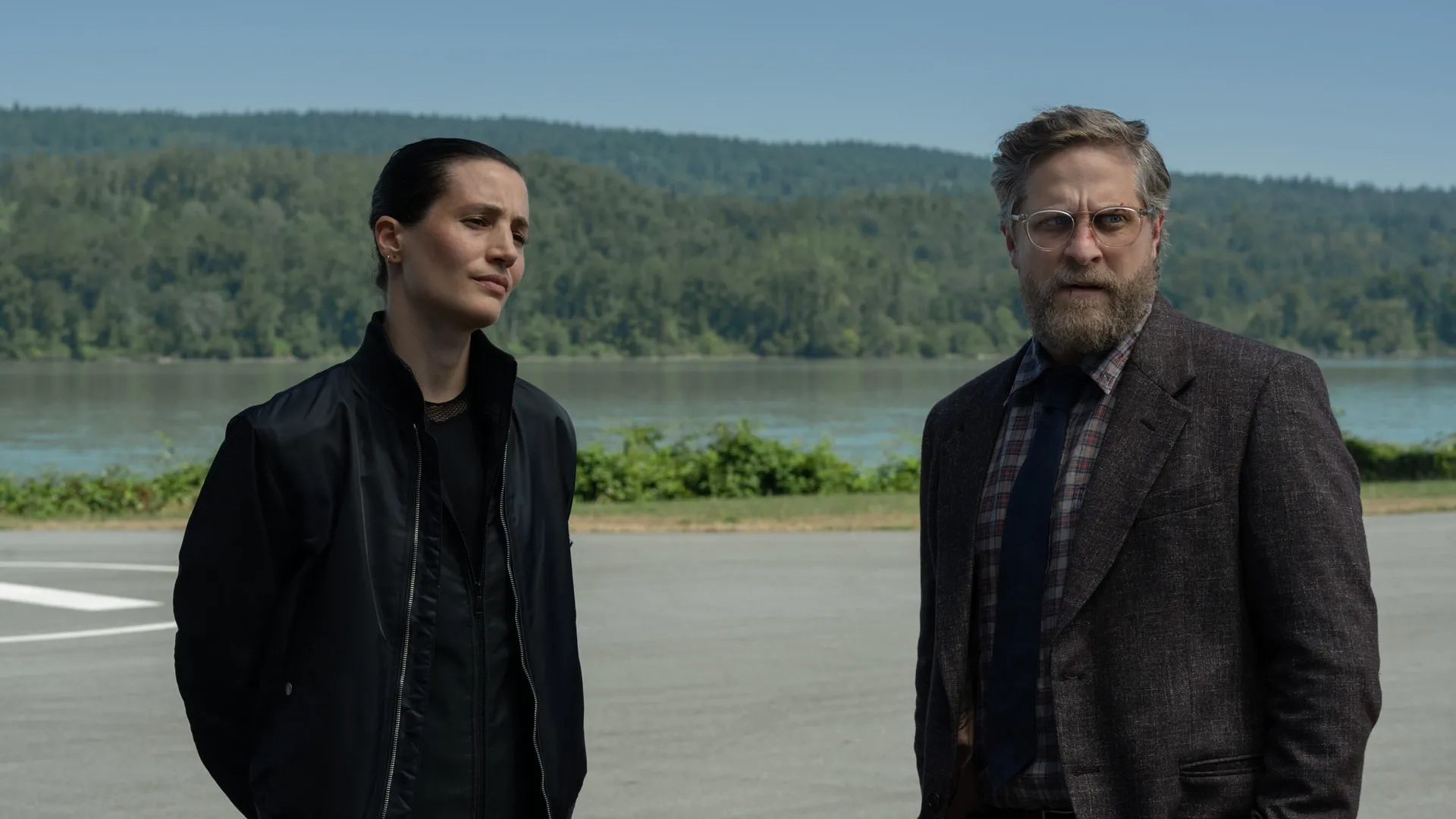 Elisa Lasowski and Joe Tippett in Monarch: Legacy of Monsters (2023)