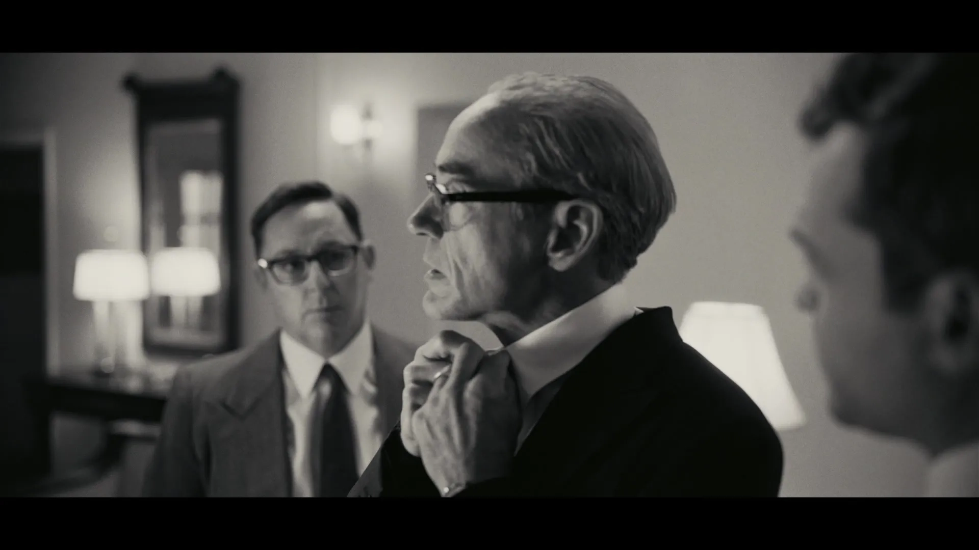 Robert Downey Jr. and Scott Grimes in Oppenheimer (2023)