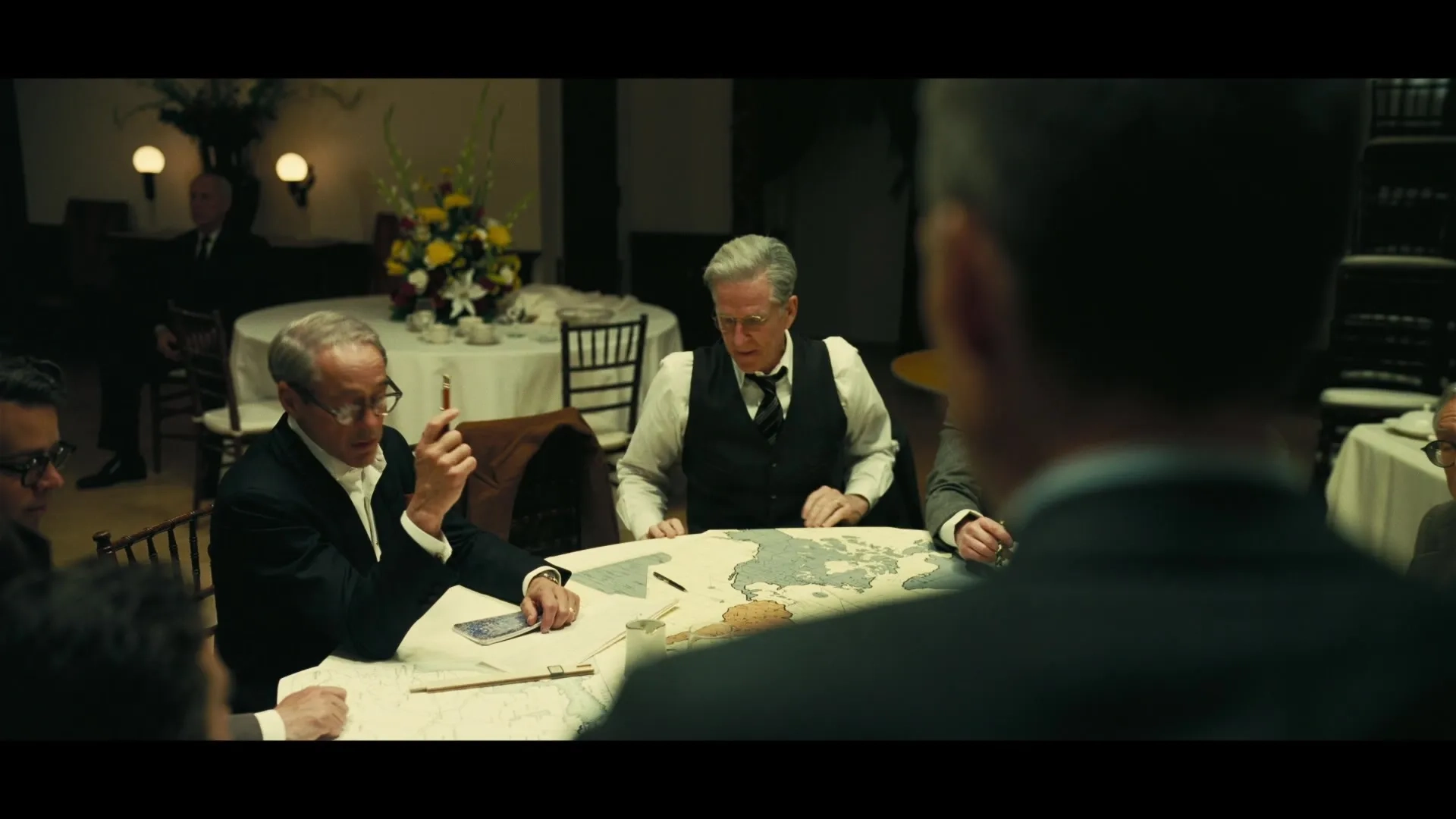 Robert Downey Jr. and Matthew Modine in Oppenheimer (2023)